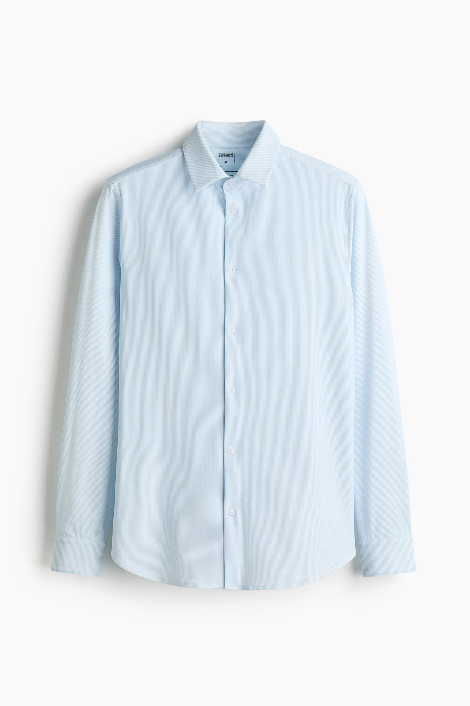 Cooling Four-way Stretch Slim Fit Shirt - Light blue/White - 1
