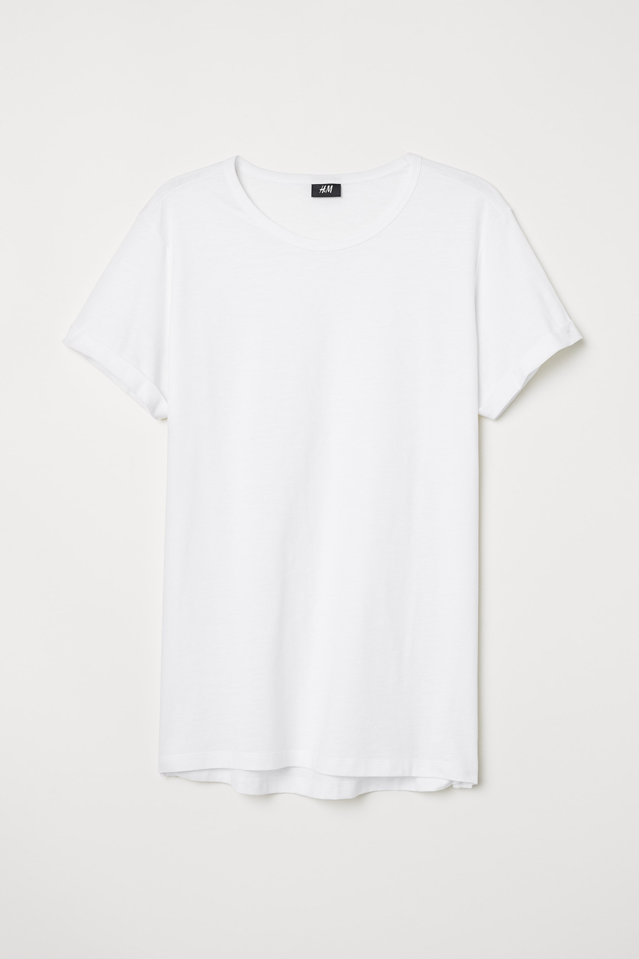 Slub jersey T-shirt - Short sleeve - Regular length - White - Men | H&M GB