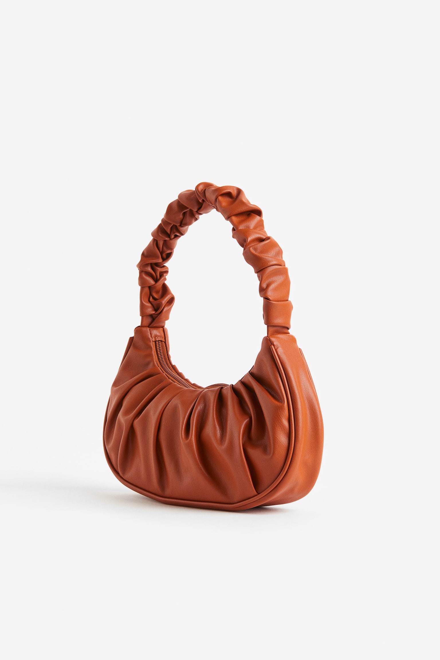 Pleated handbag - Brown - 4