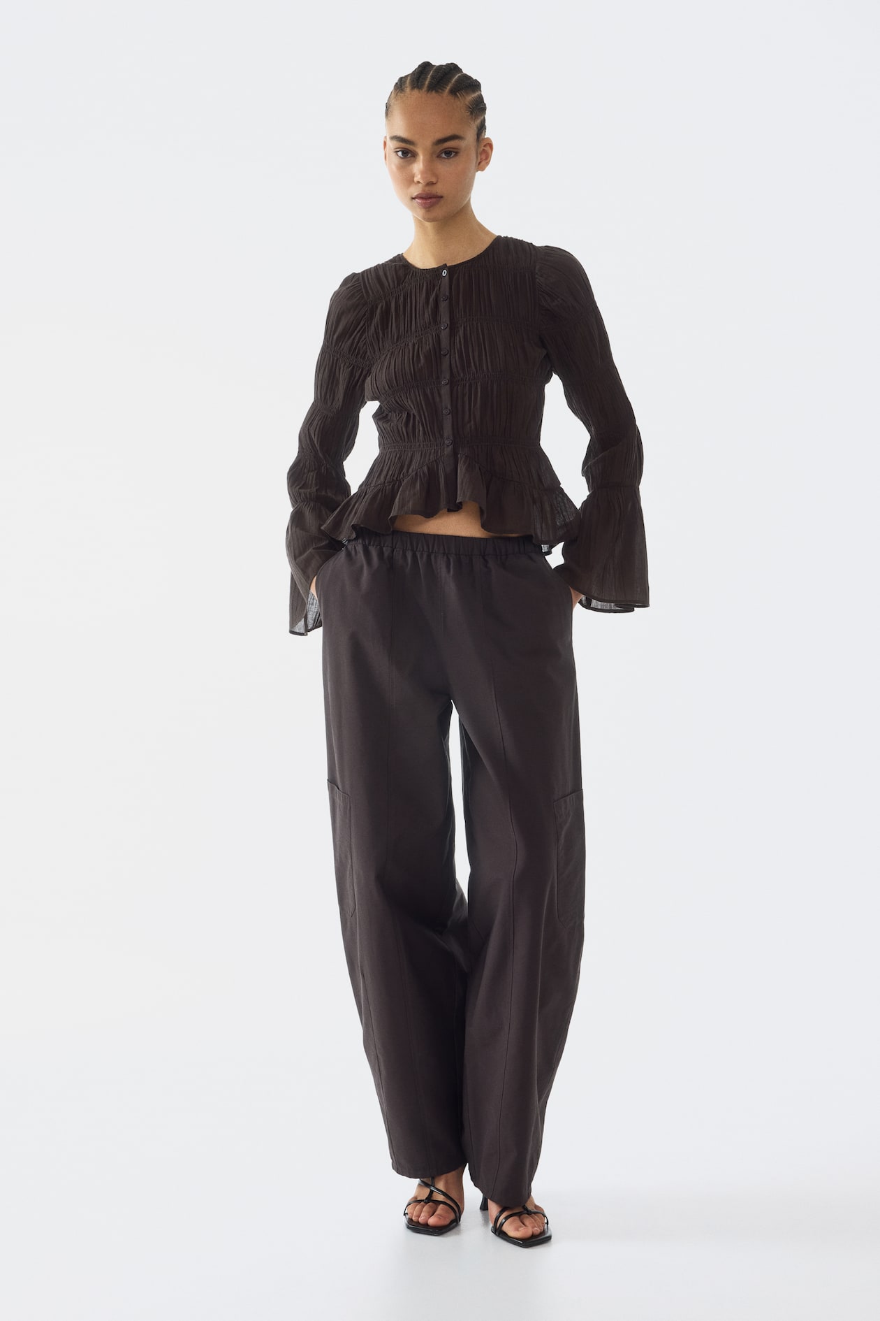 Smocked Cotton Blouse - image 4