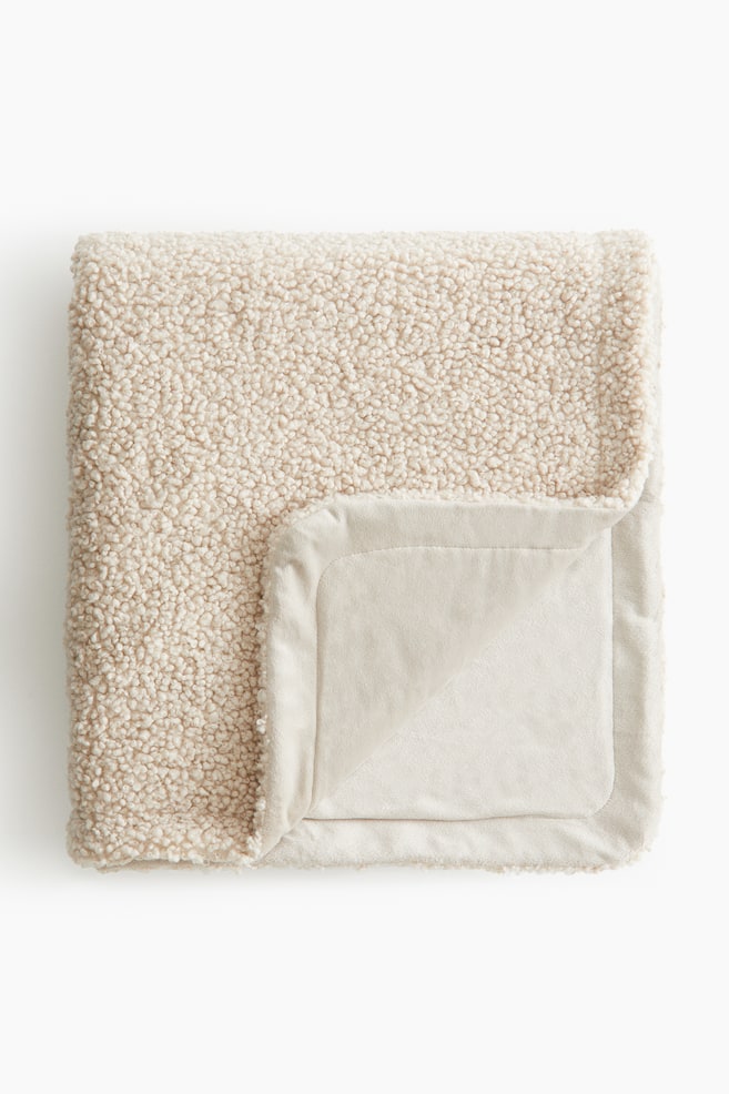 Teddy blanket - Beige/Dusty pink - 1