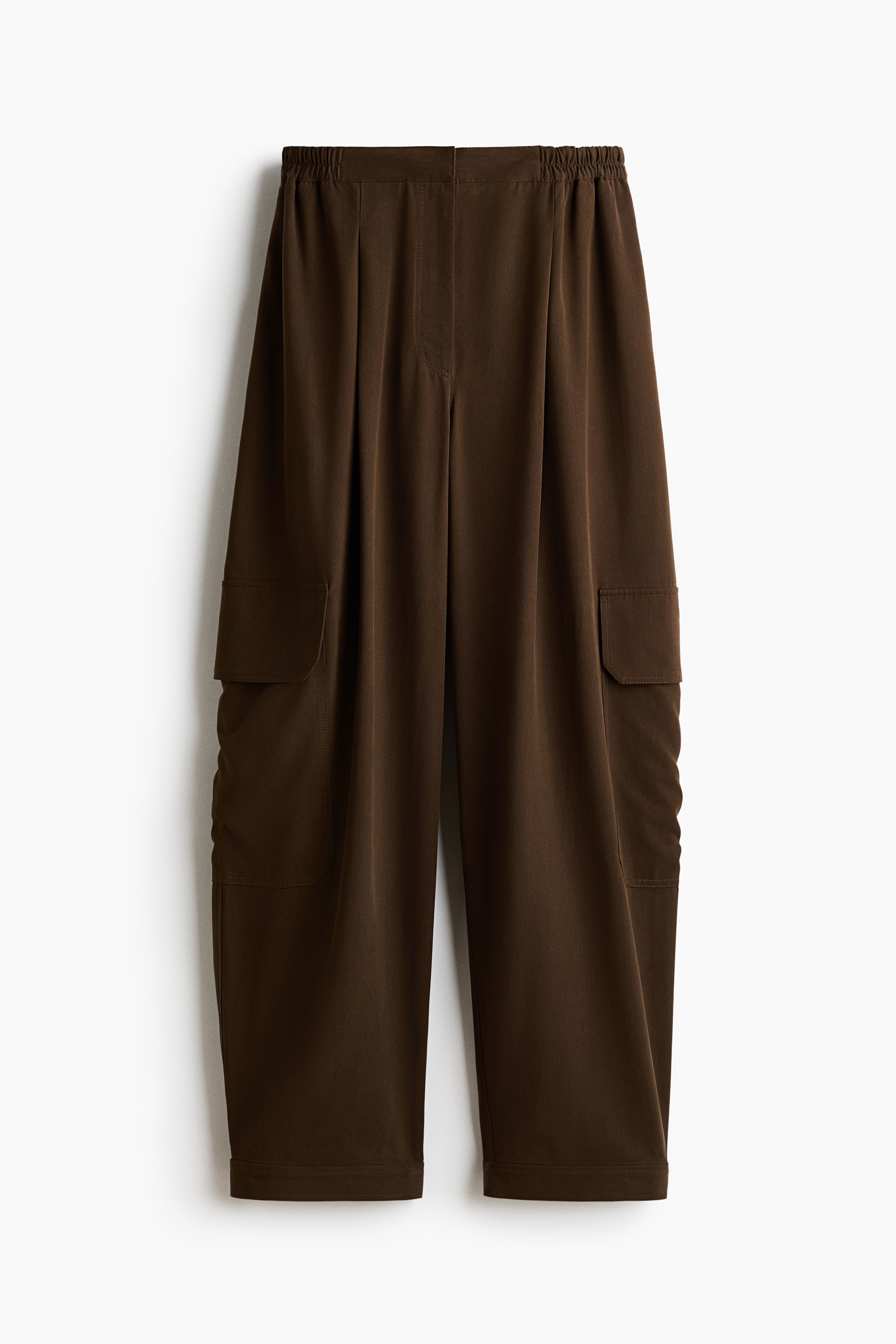 Lyocell-blend cargo trousers - Dark brown