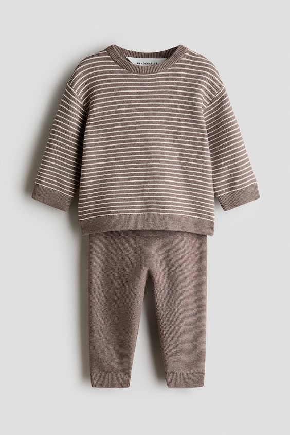 H&M 2-Piece Fine-Knit Cotton Set