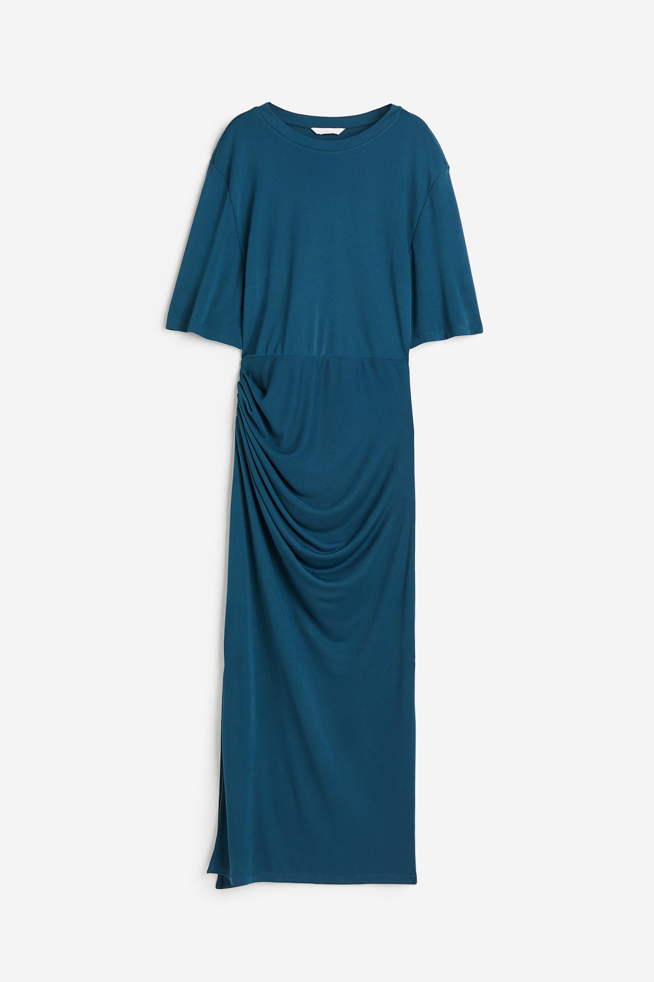 View larger image: Draped jersey dress - Dark turquoise - Ladies | H&M 1