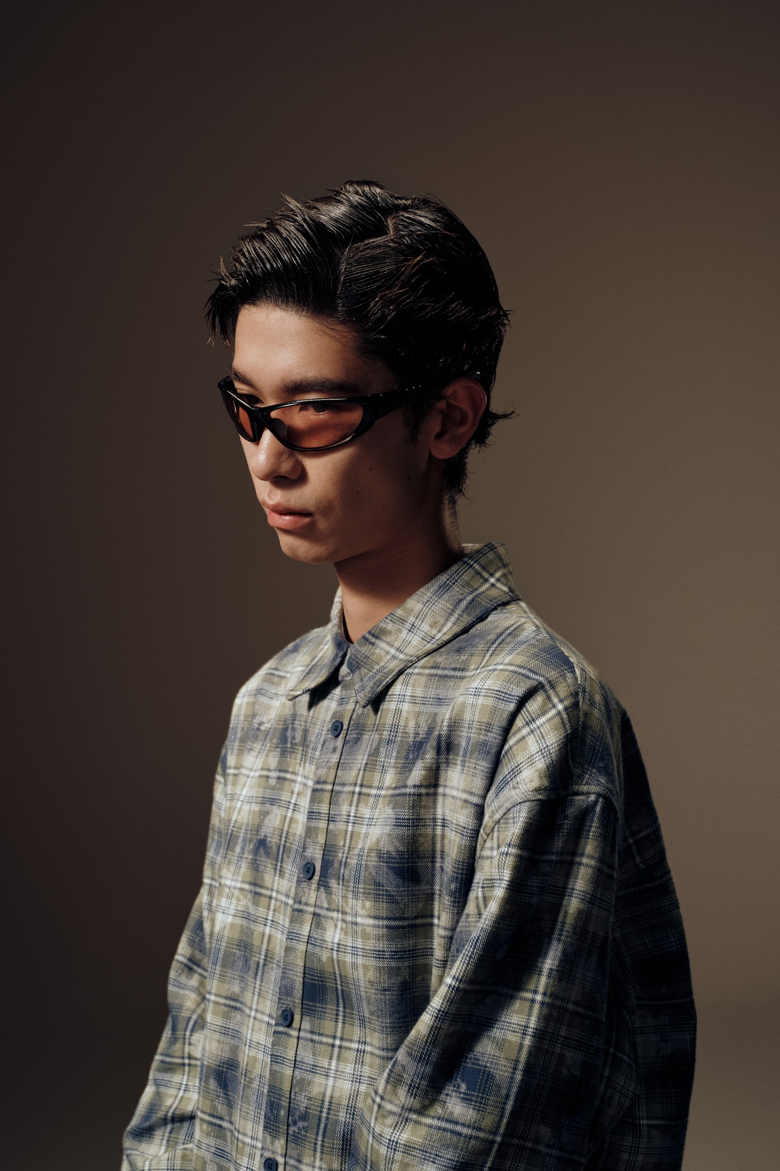 Áo sơ mi khoác nhẹ Loose Fit - Kẻ ca rô xanh dương/xanh lá/Màu xanh lá/Kẻ ca rô tím - 7