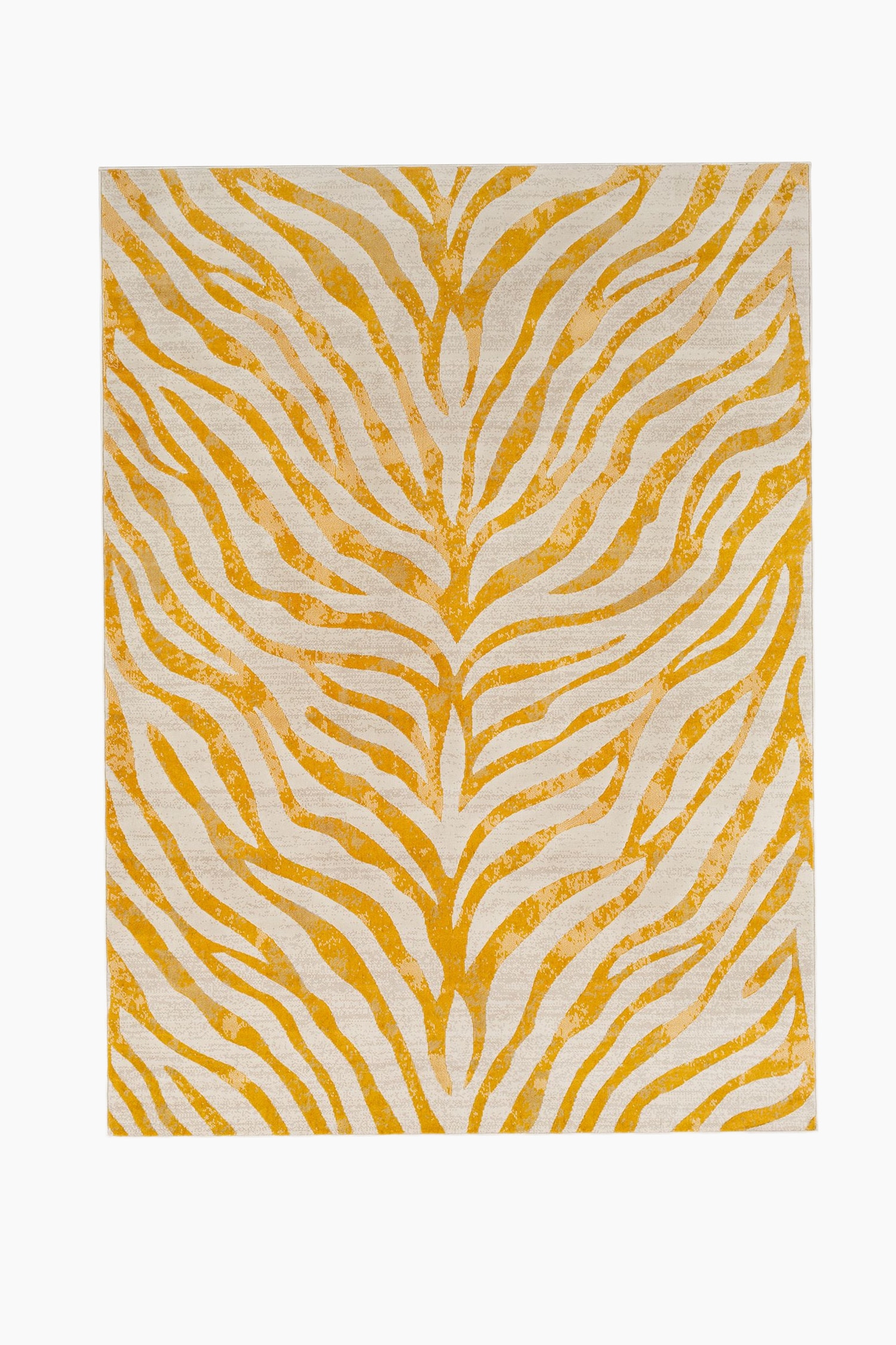 City Animal Print Zebra Boho Rug - Yellow
