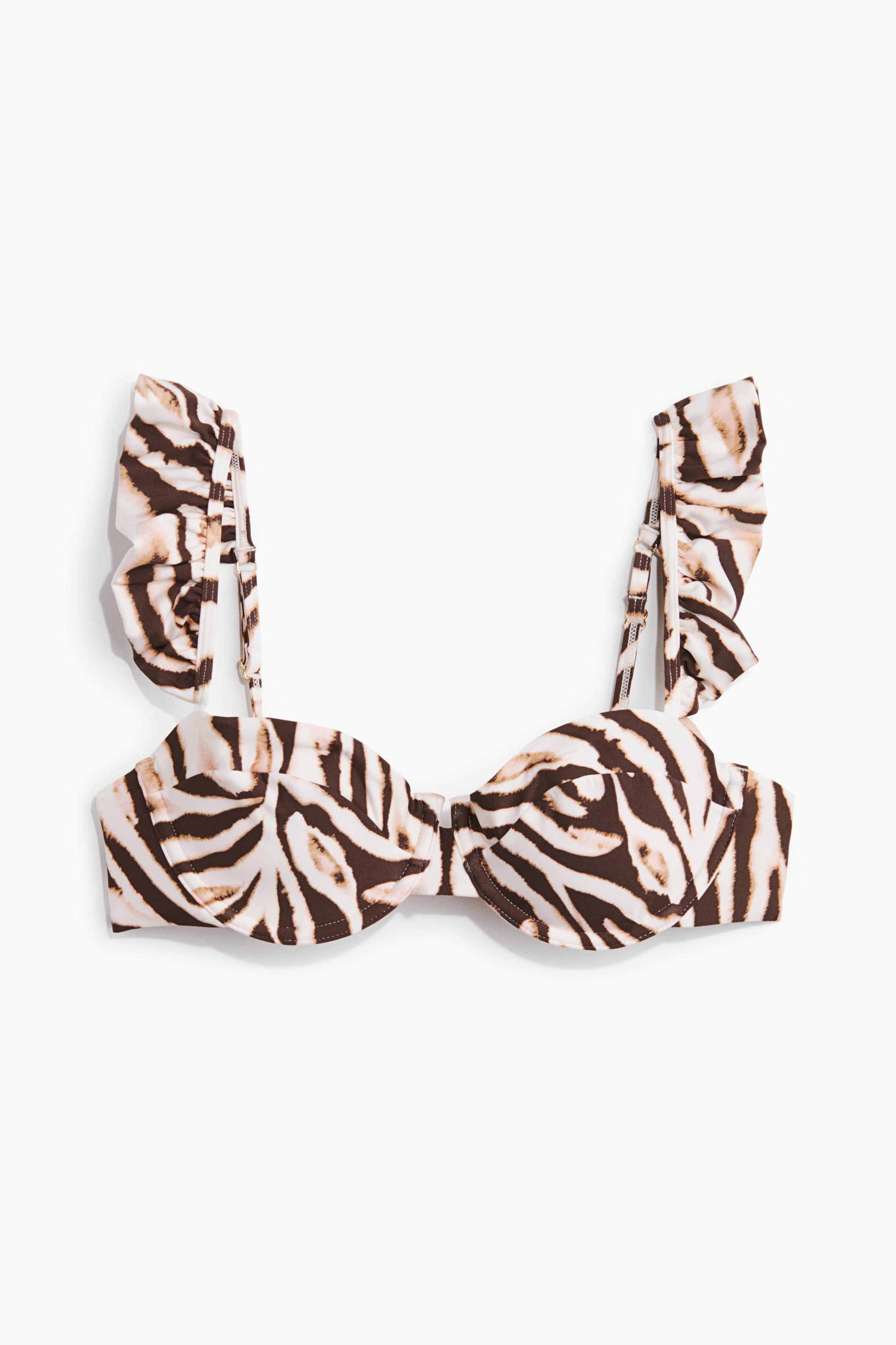 Bikini Top - White/zebra print