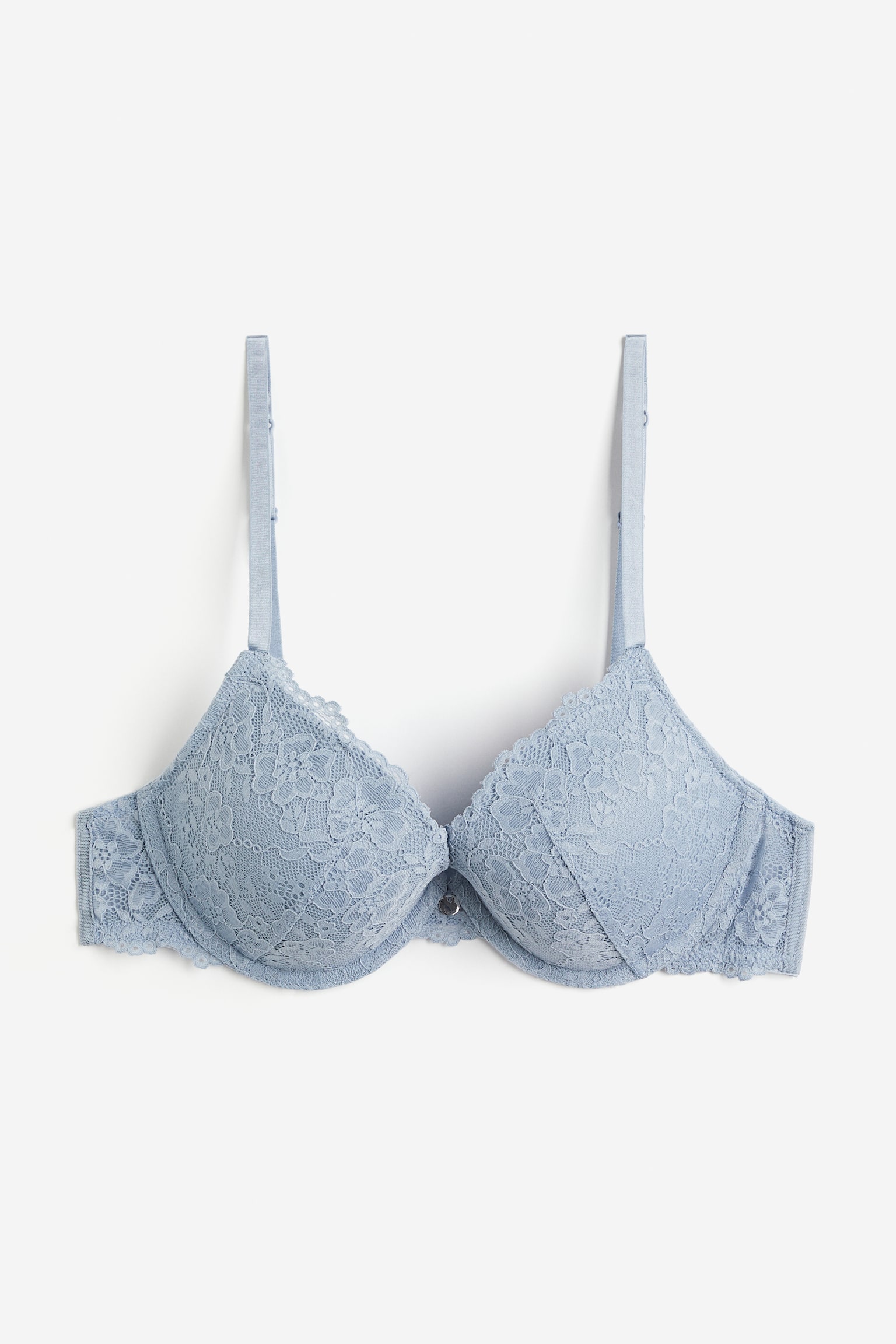 Lace Push Up Bra - Light dusty blue/White/Dark grey/Black/Powder pink/Pigeon blue/Light turquoise/Grey green/Light turquoise/Pigeon blue/Light pink/Powder pink/Light blue/Pigeon blue/Light blue/Red/White - 1