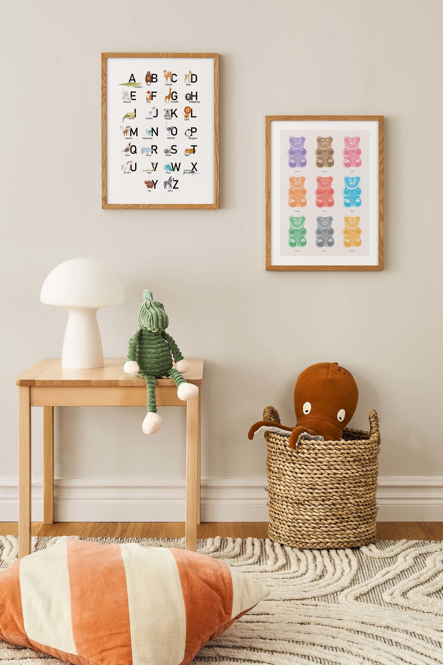 Animal Abc Poster - Weiß/schwarz