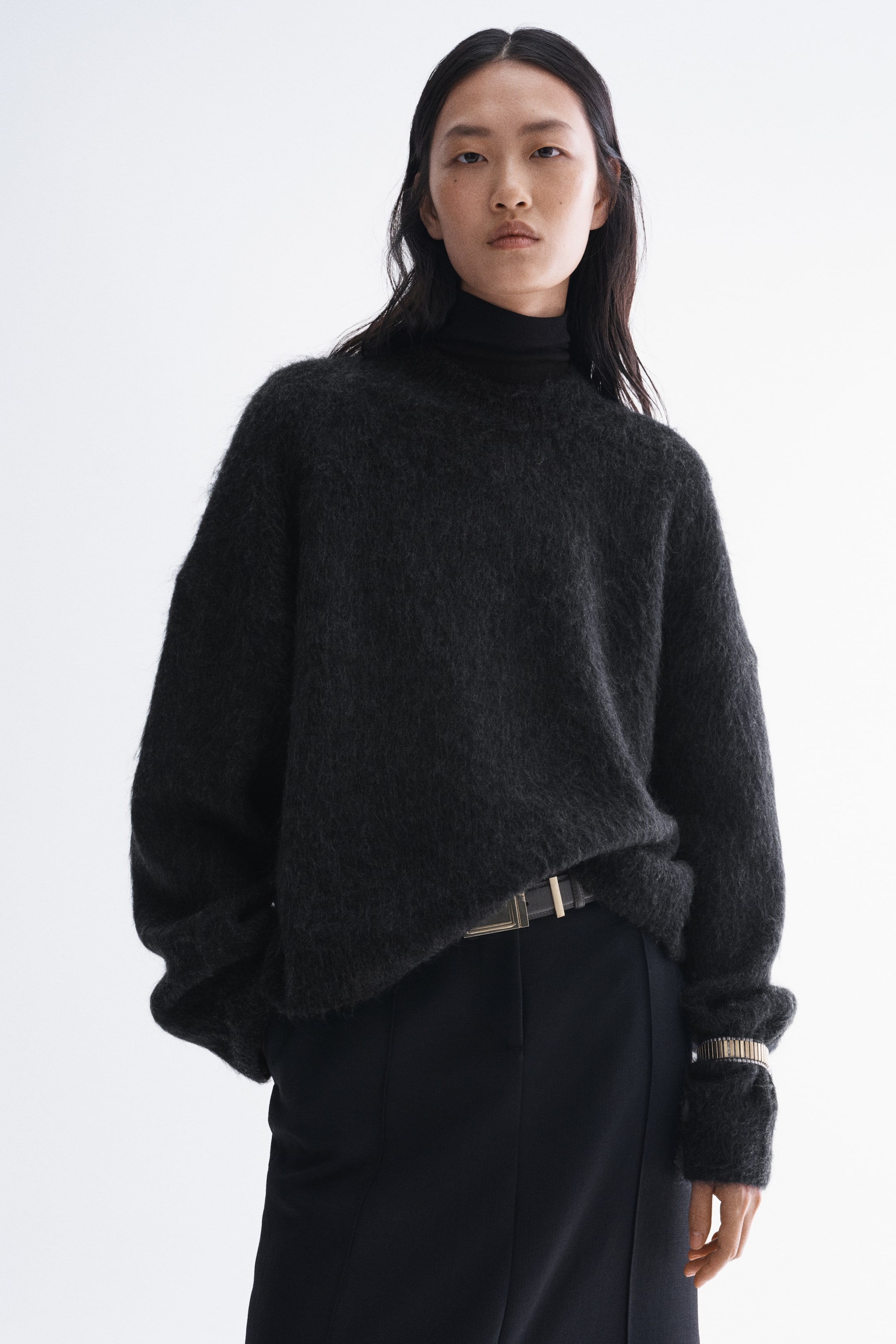 Brushed Mohair-Blend Sweater