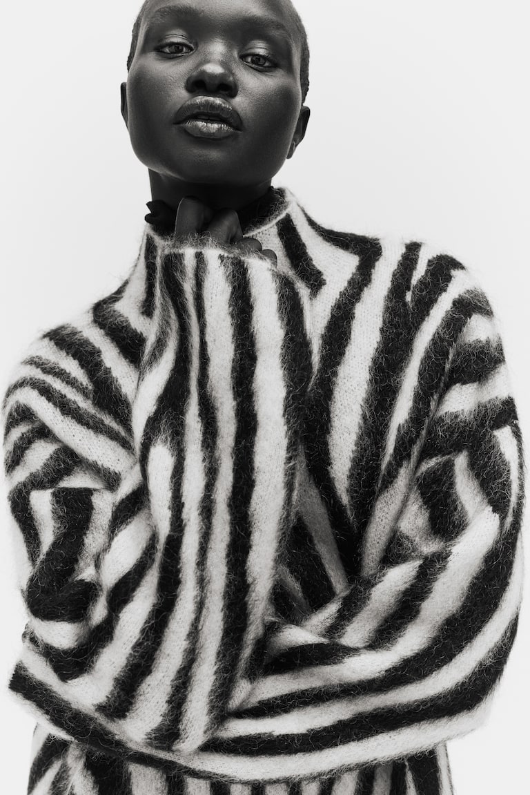 Mohair-blend turtleneck jumper