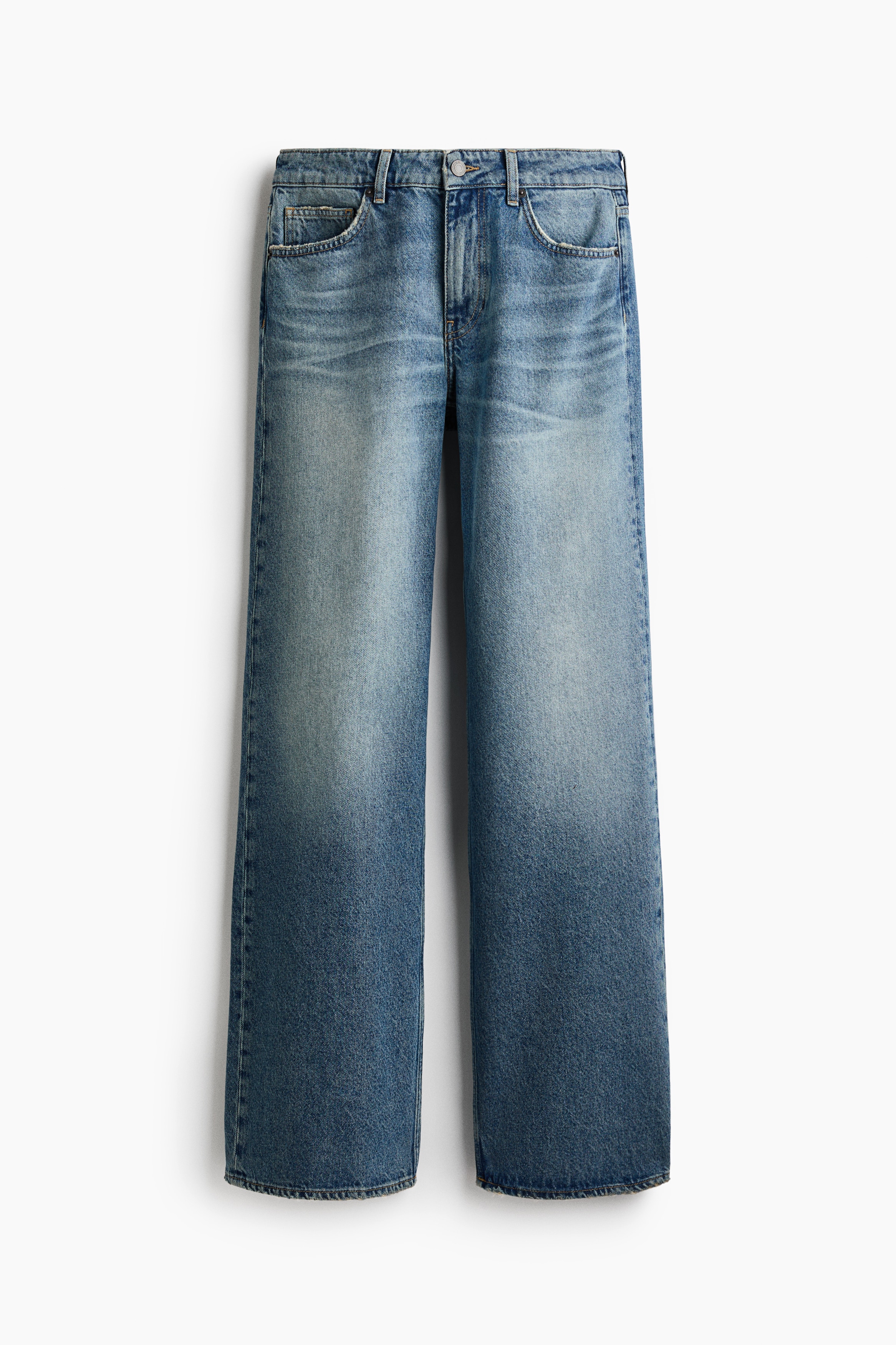 Tall Fit Wide Regular Waist Jeans - Bleu denim clair/Bleu denim/Beige
