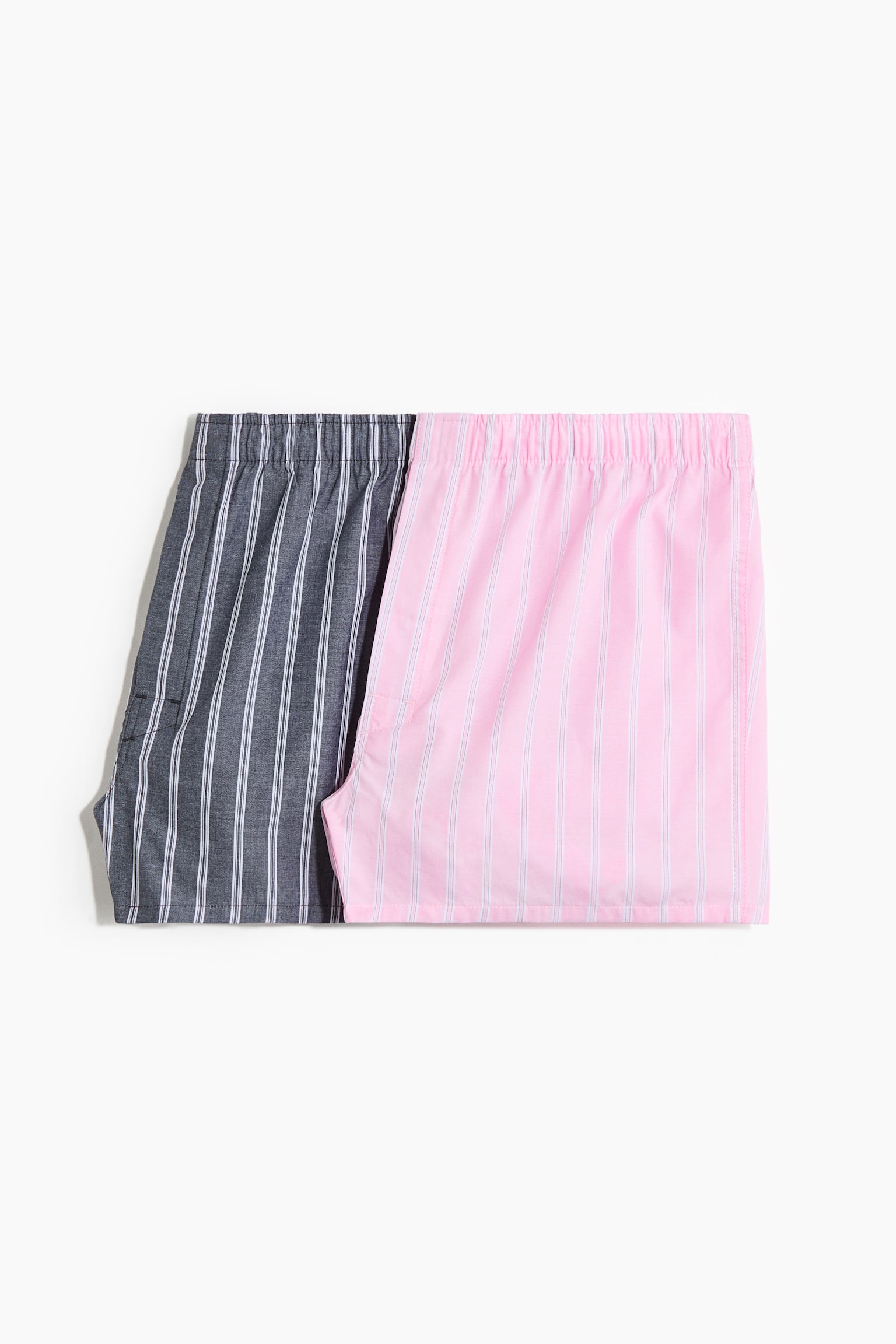 Boxer in tessuto 2 pezzi - Rosa/righe/Azzurro/righe/Verde/righe/Rosa chiaro/quadri/Blu/righe/Marrone/quadri