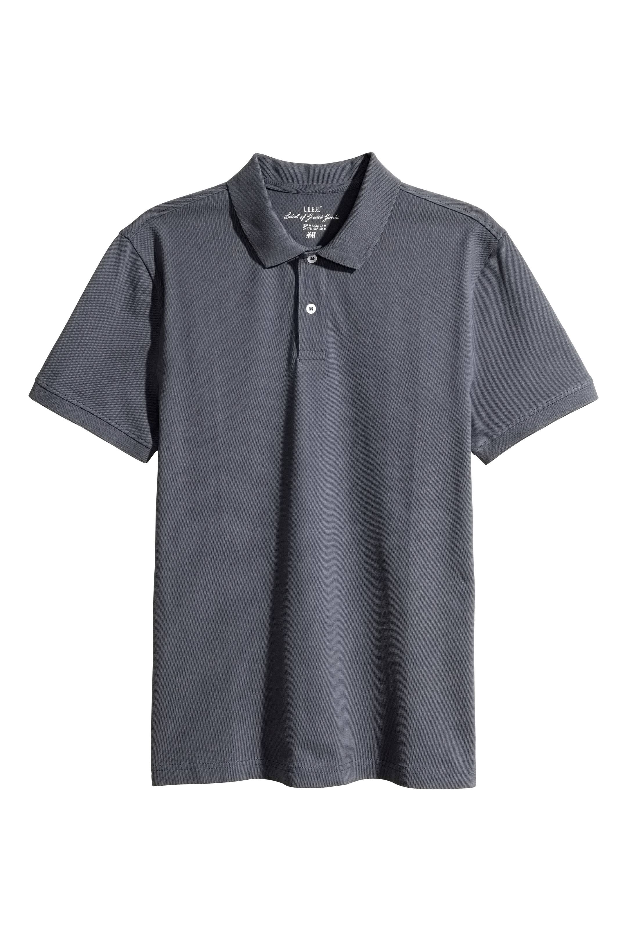 View larger image: Polo shirt - Dark grey-blue - Men | H&M GB 1