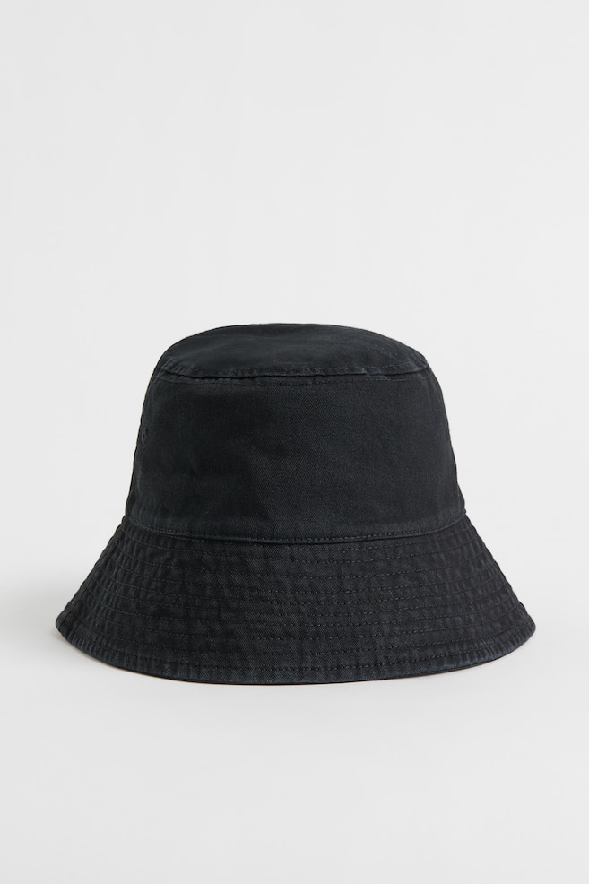 Bucket hat - Black/Light yellow - 2