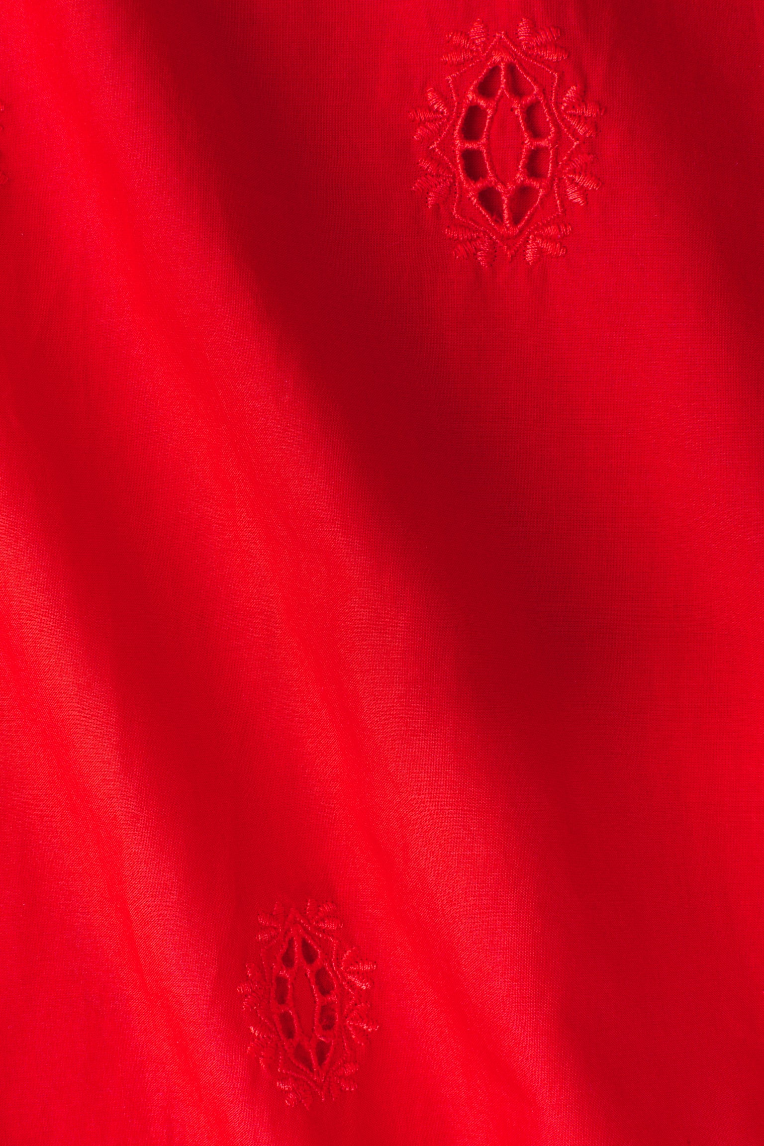 Женская юбка H&M Eyelet-Embroidered Drawstring, цвет: Красный — фото 6