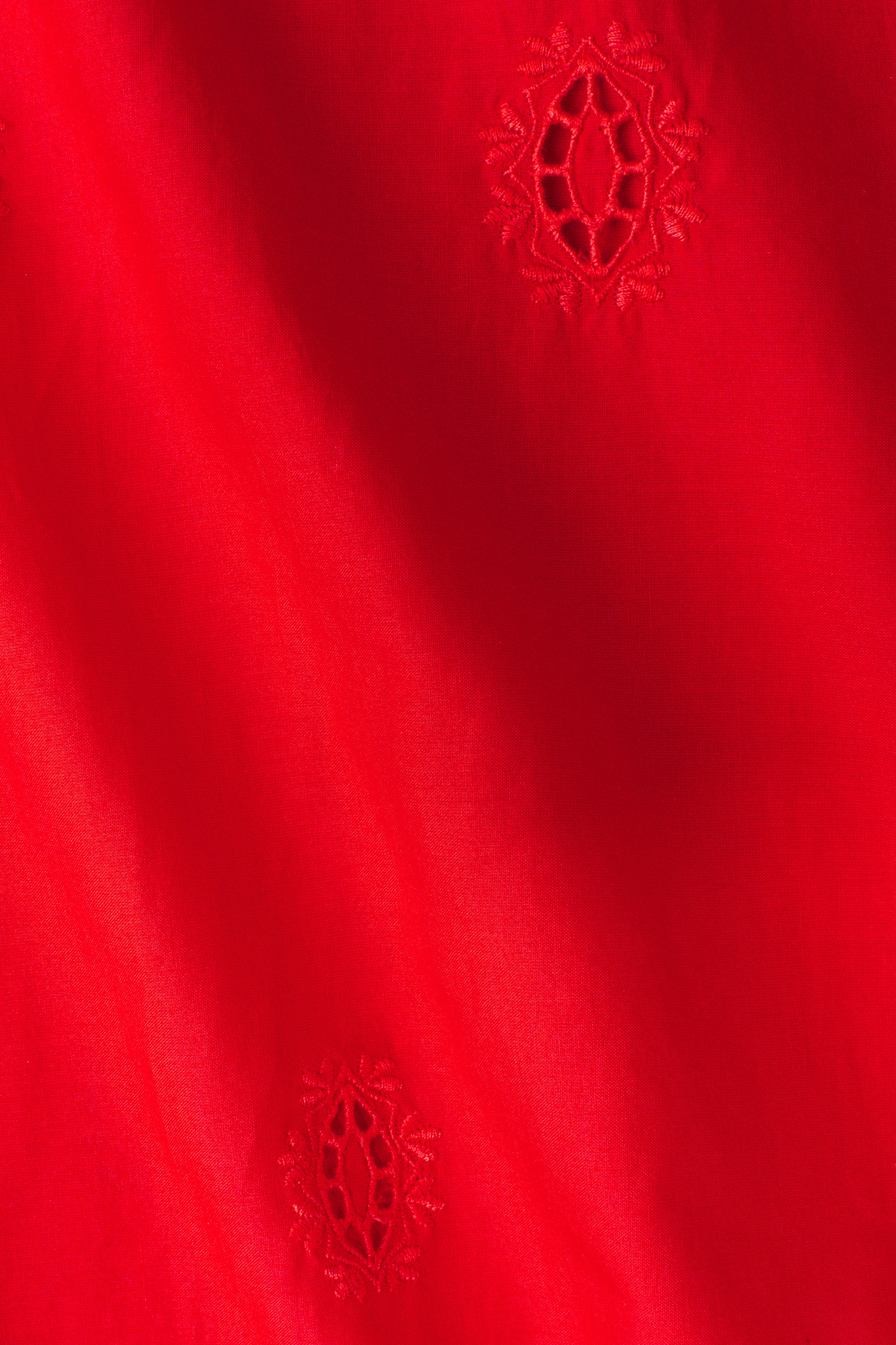 Eyelet-Embroidered Drawstring Skirt
