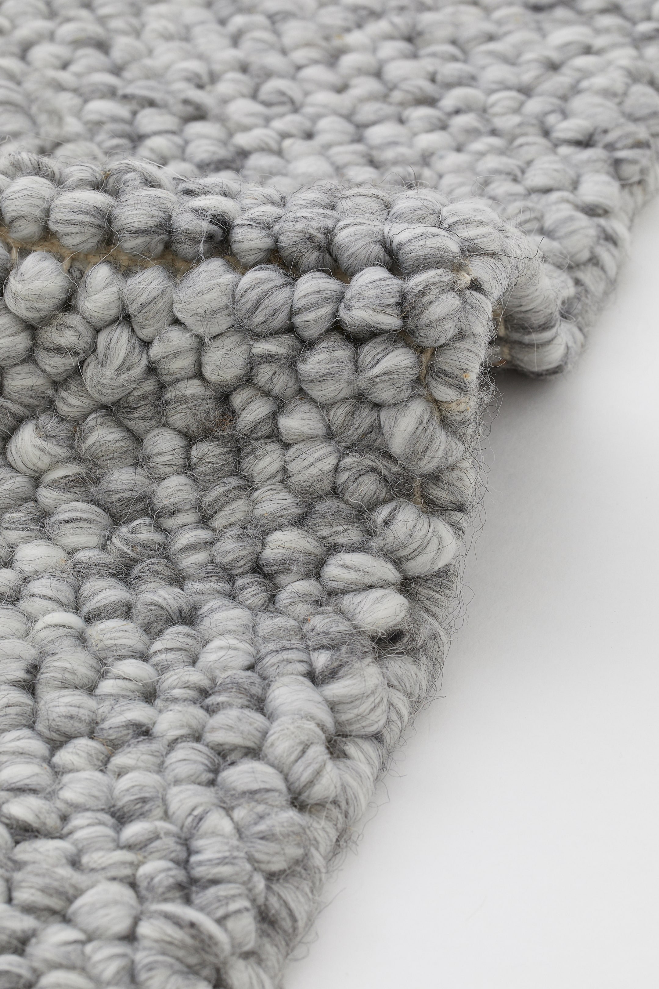 Texturedweave woolblend rug Grey marl Home All H&M GB