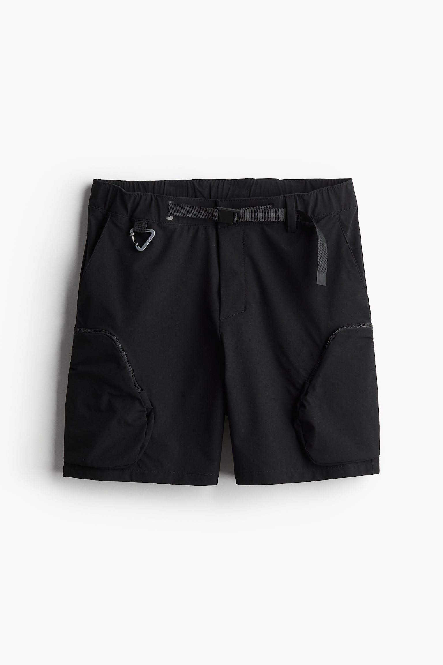 Mid Length Outdoor Shorts - Black/Khaki green - 2