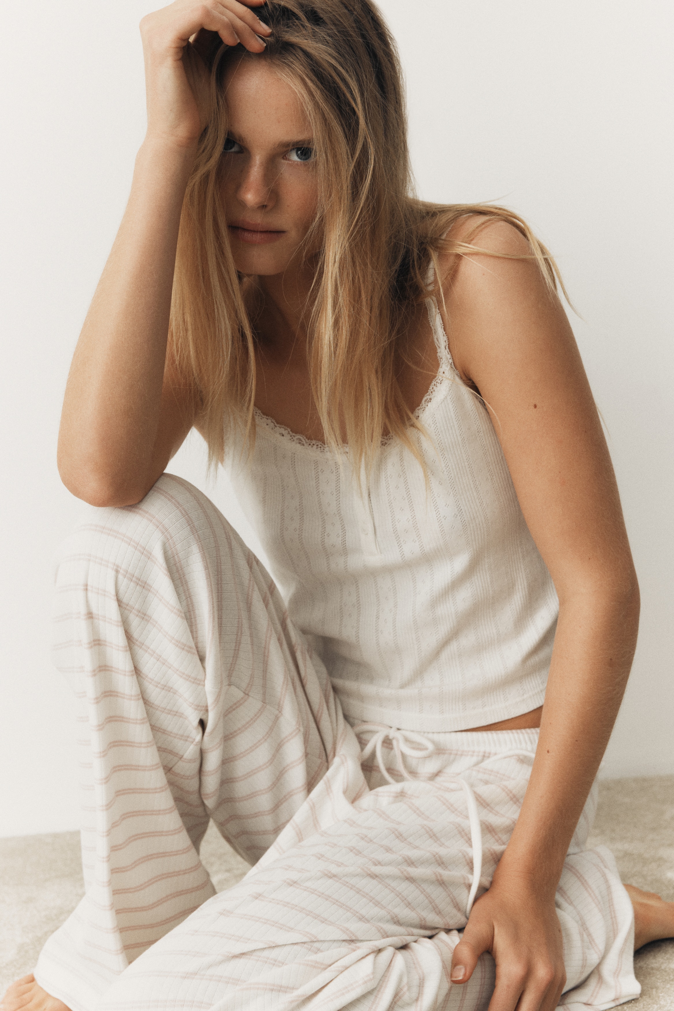 Cotton-blend trousers