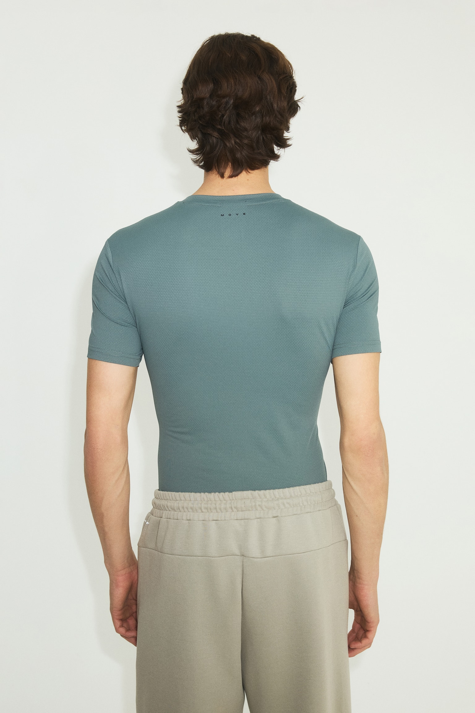 Muscle Fit Sports top with DryMove™ - Dusty green/Black - 3