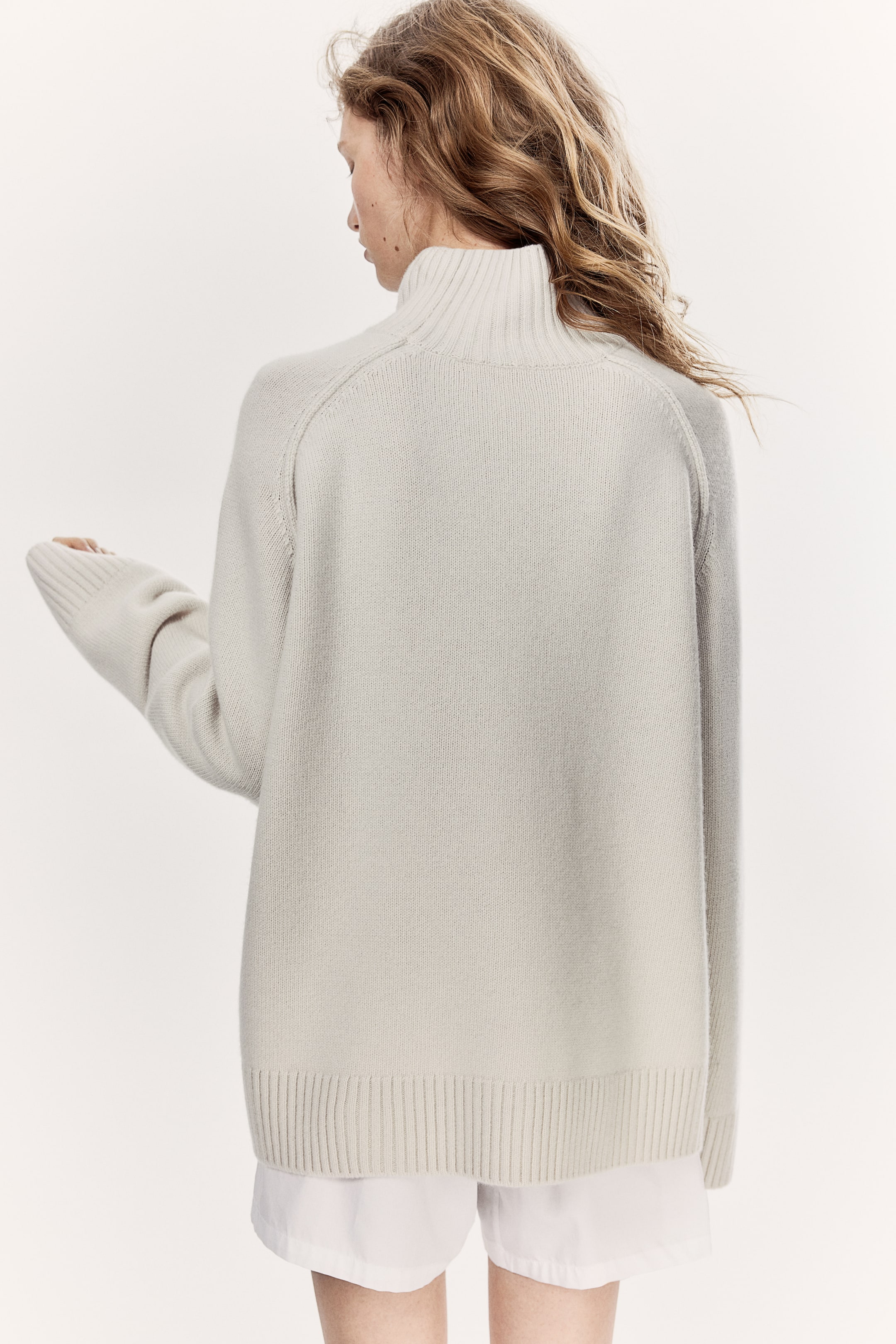 Cashmere-blend Mock Turtleneck Sweater