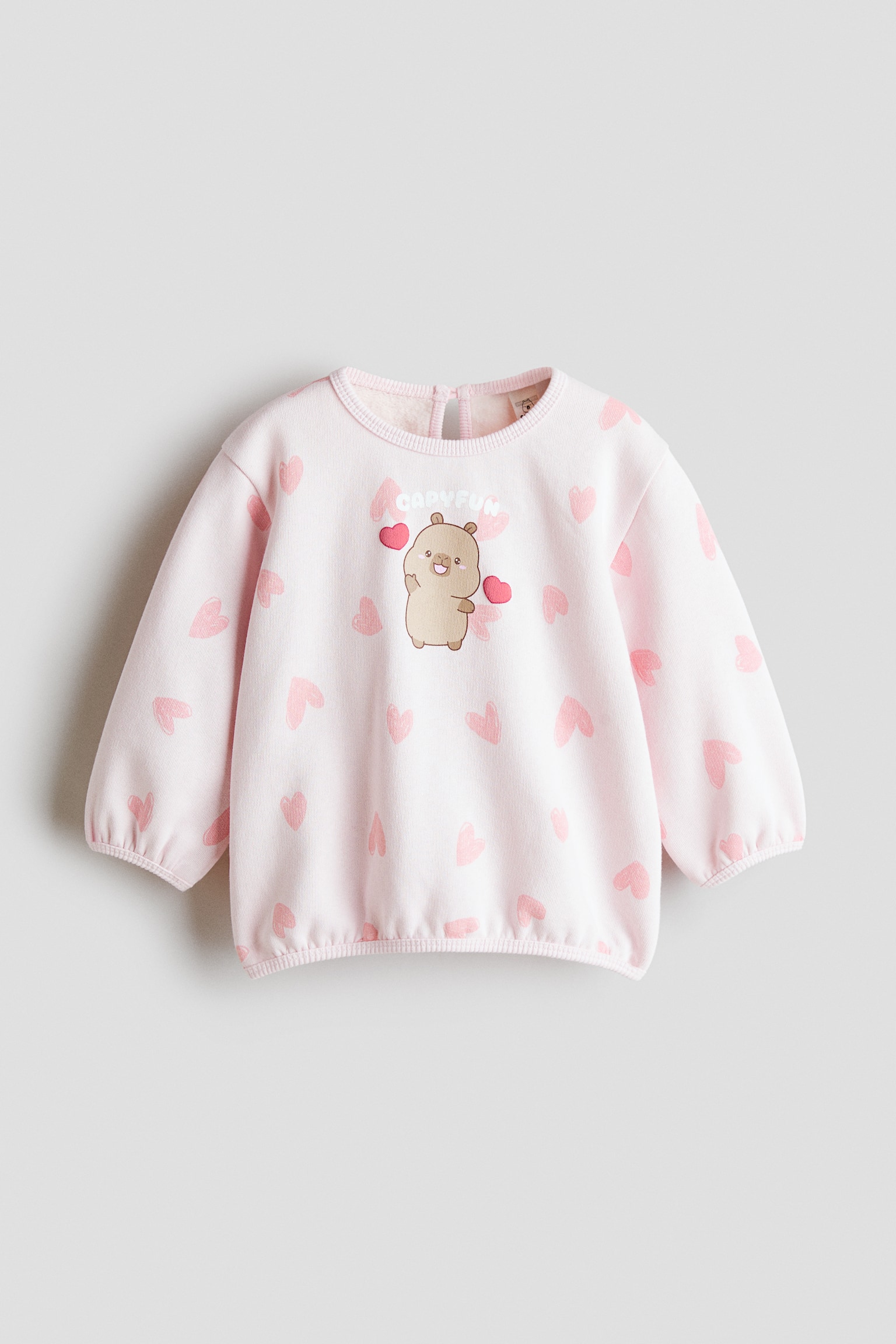 Sweatshirt med tryk - Lys rosa/CapyFun/Hvid/Minnie Mouse