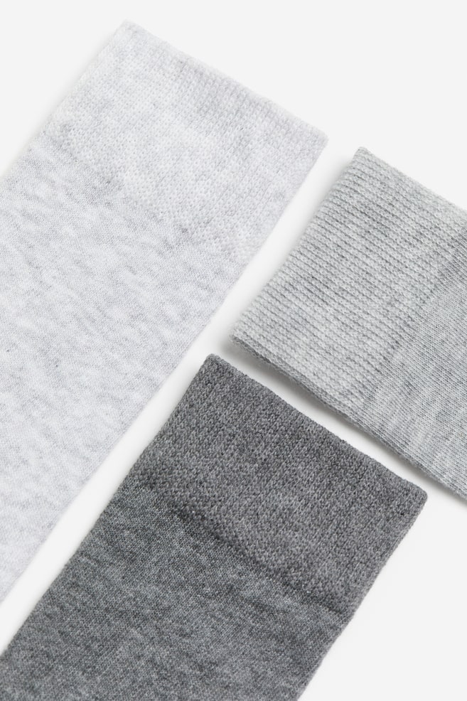 3-pack thermal socks - Light grey marl/Grey marl/Black - 2