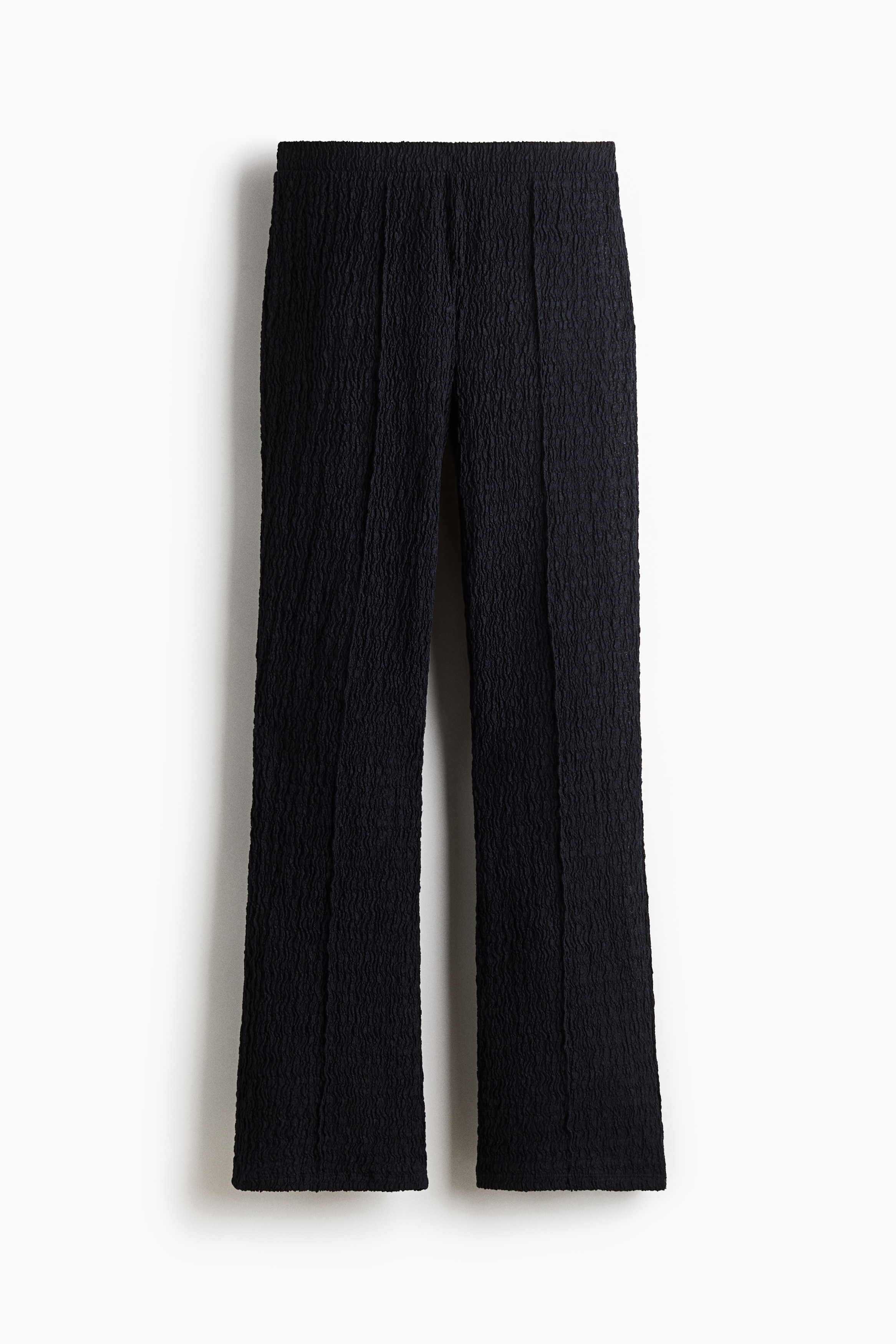 Textured Jersey Pants - Navy blue/Dark brown