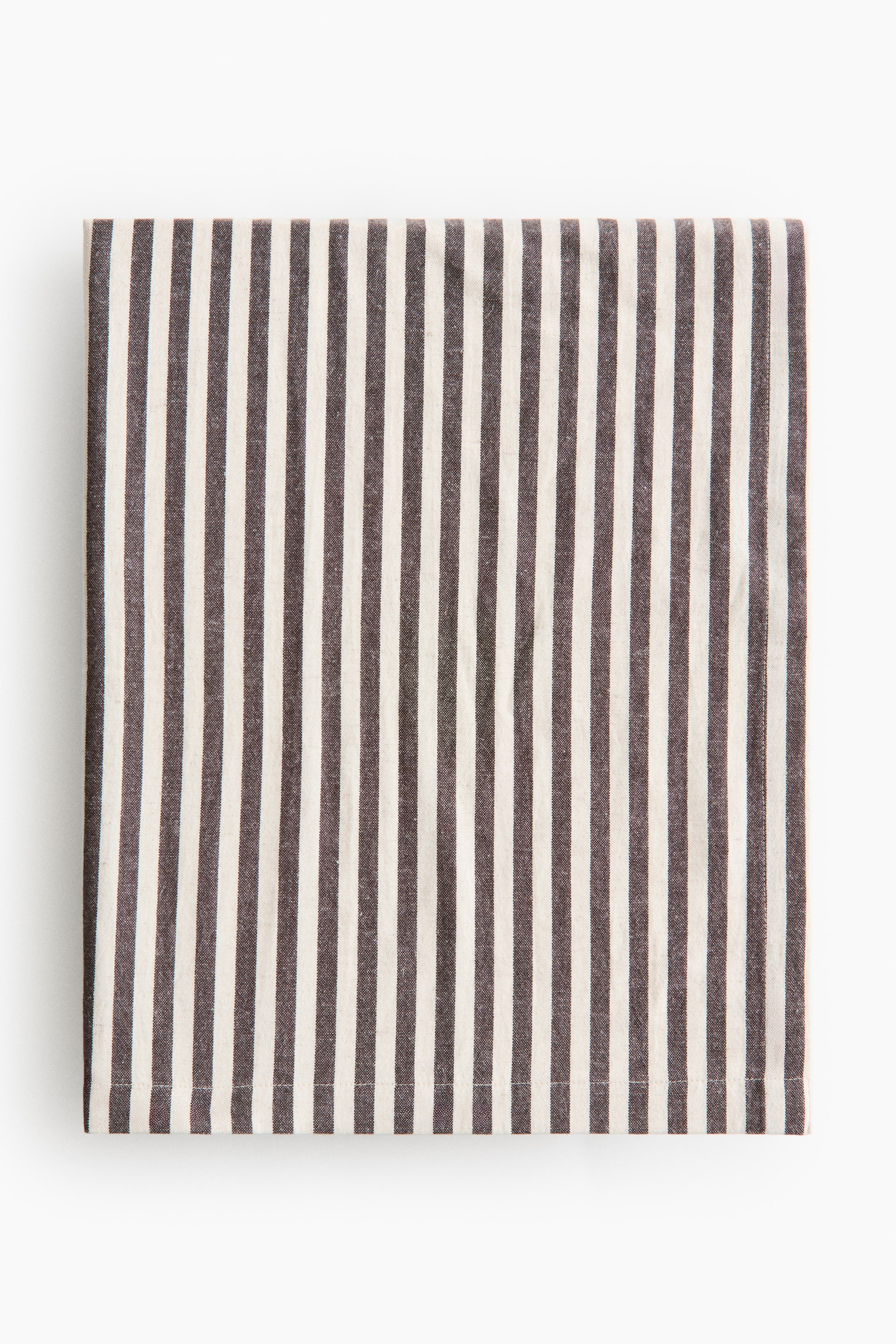 拡大画像を表示: リネンブレンドテーブルクロス - ダークブラウン／ストライプ - Home All | H&M JP 2