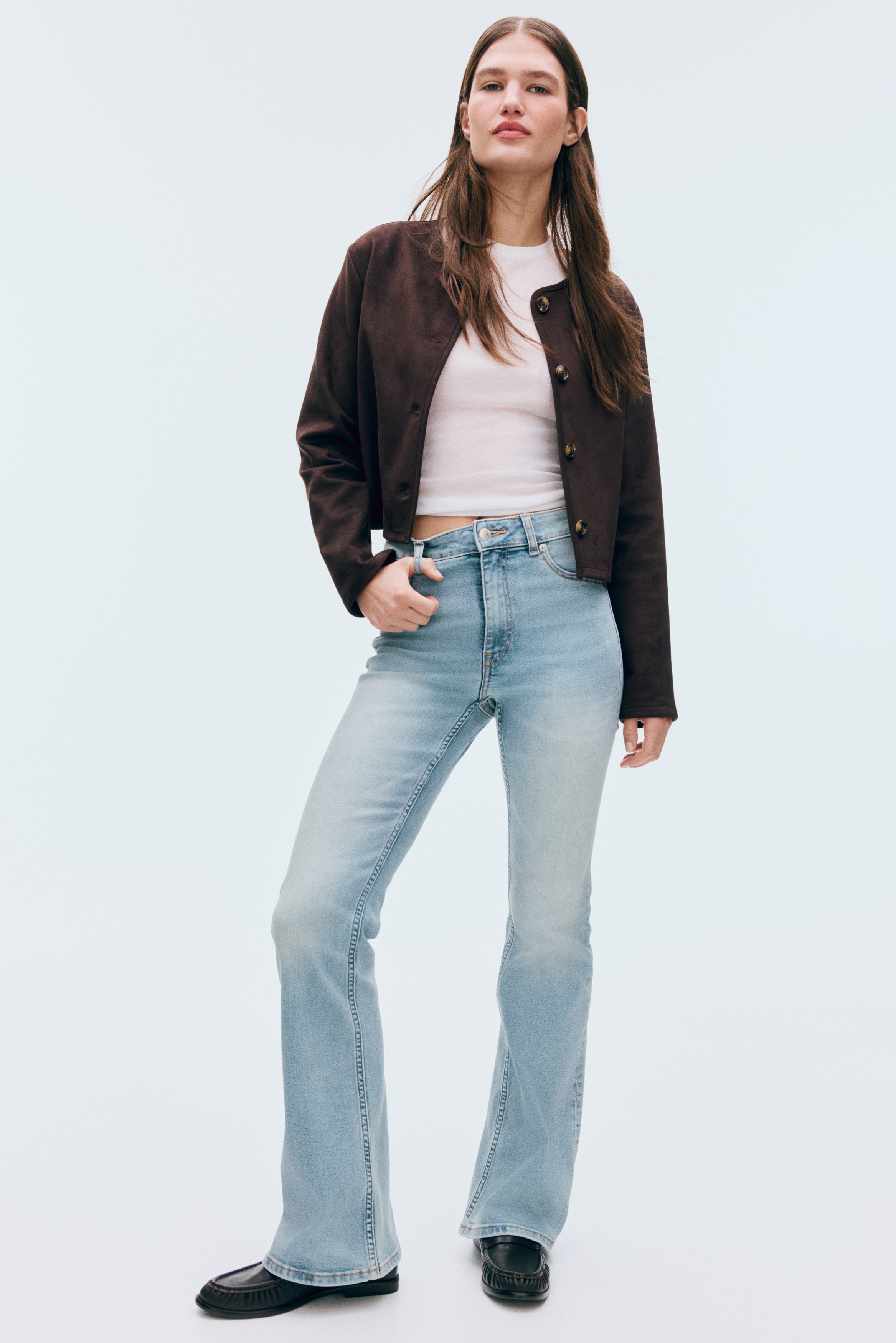 Flared High Jeans - Ανοιχτό μπλε denim/Μαύρο/ξεθωριασμένο/Denim blue/Σκούρο μπλε denim/Σκούρο μπλε denim/Σκούρο μπλε denim/Ξεθωριασμένο γκρι/Απαλό μπλε denim/Λευκό/Μπλε denim