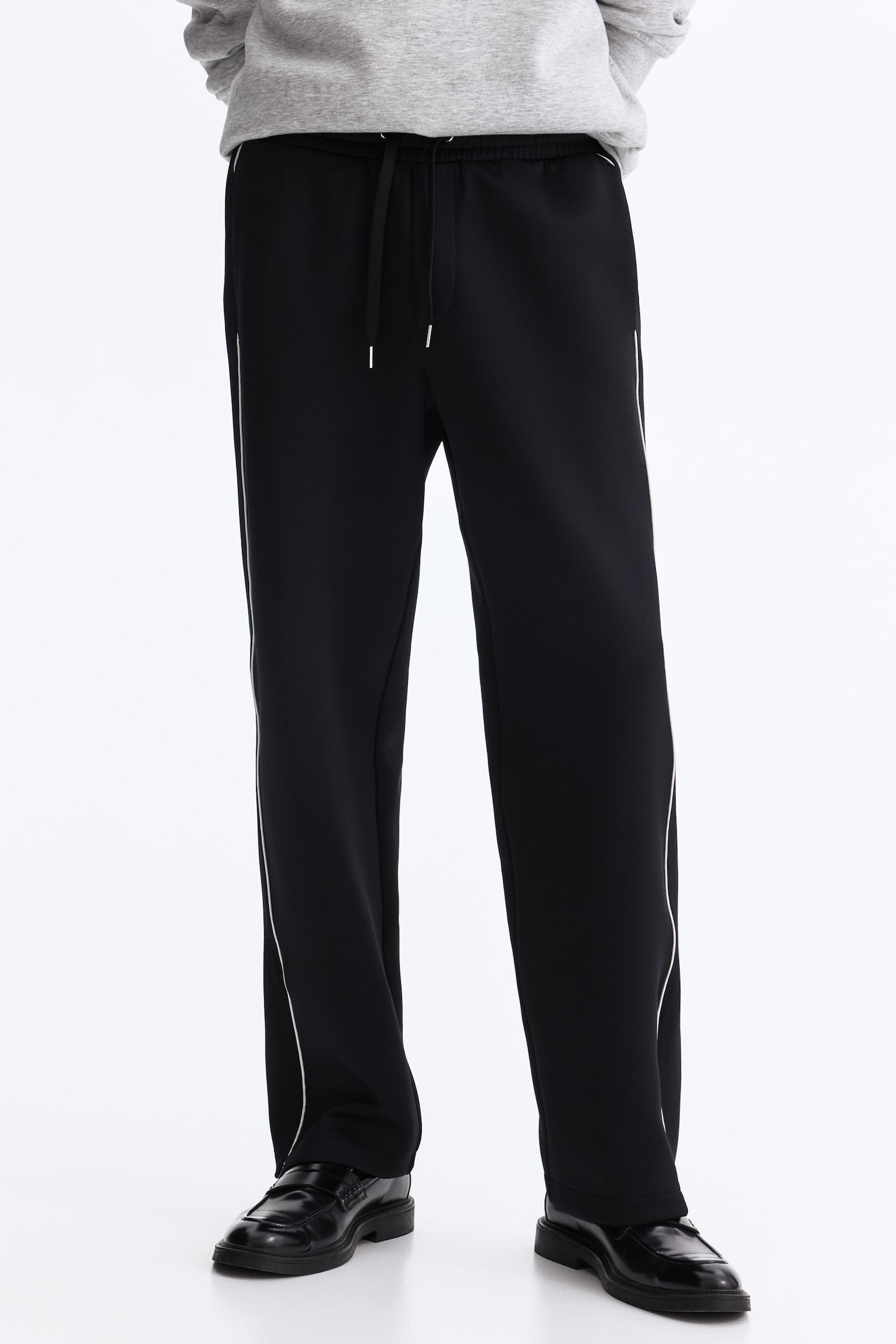 Relaxed Fit Joggers - 黑色/深咖啡色 - 3