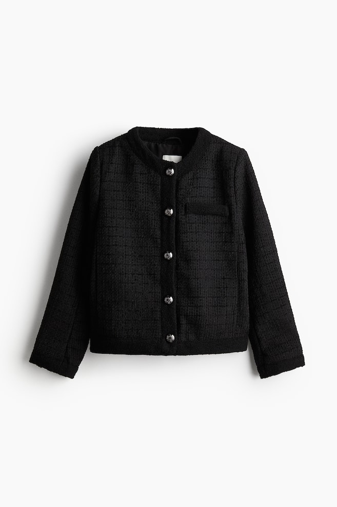 Textured-weave jacket - Black/Black marl - 1