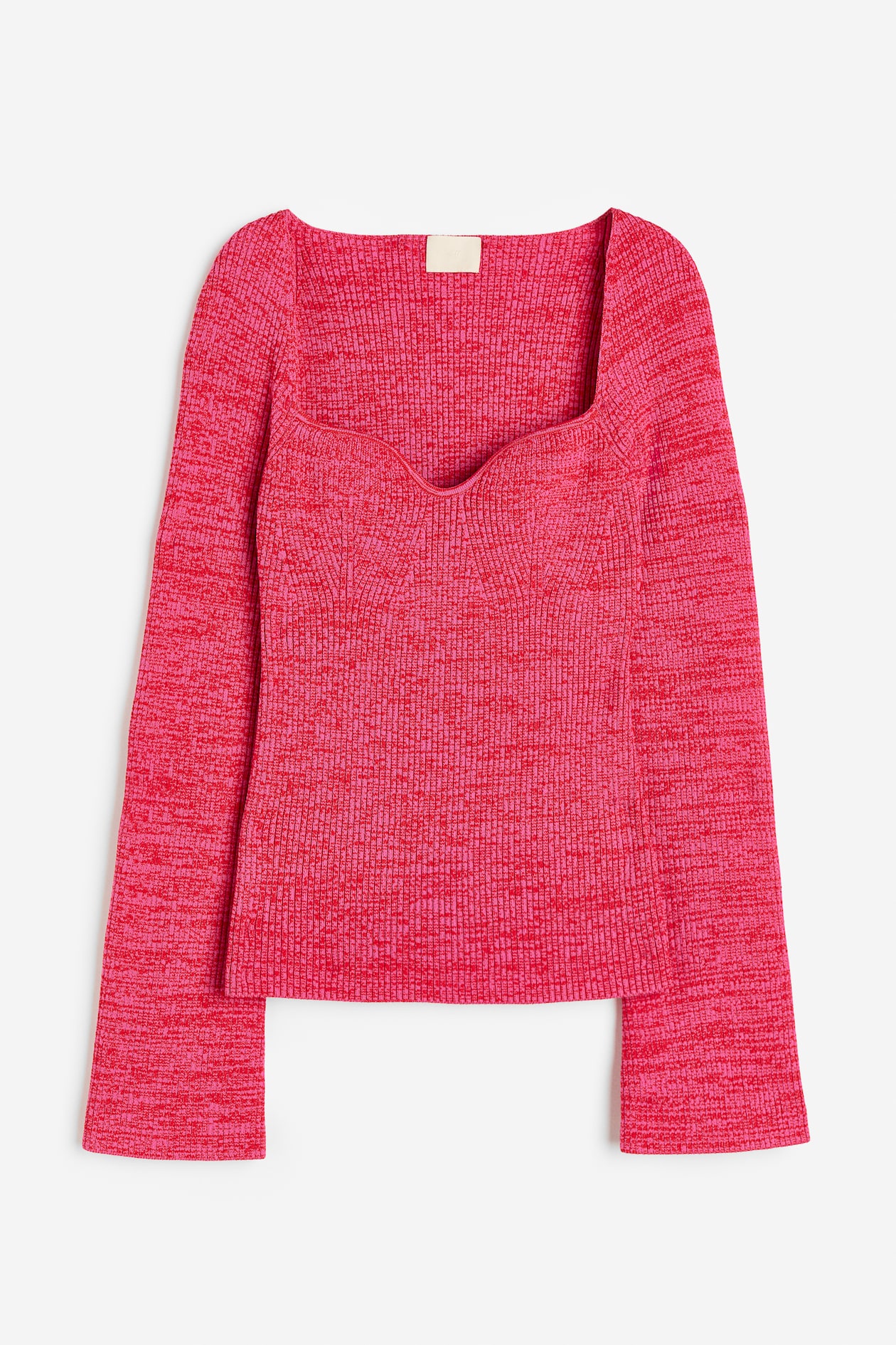 rib-knit-top-cerise-marl-ladies-h-m-gb