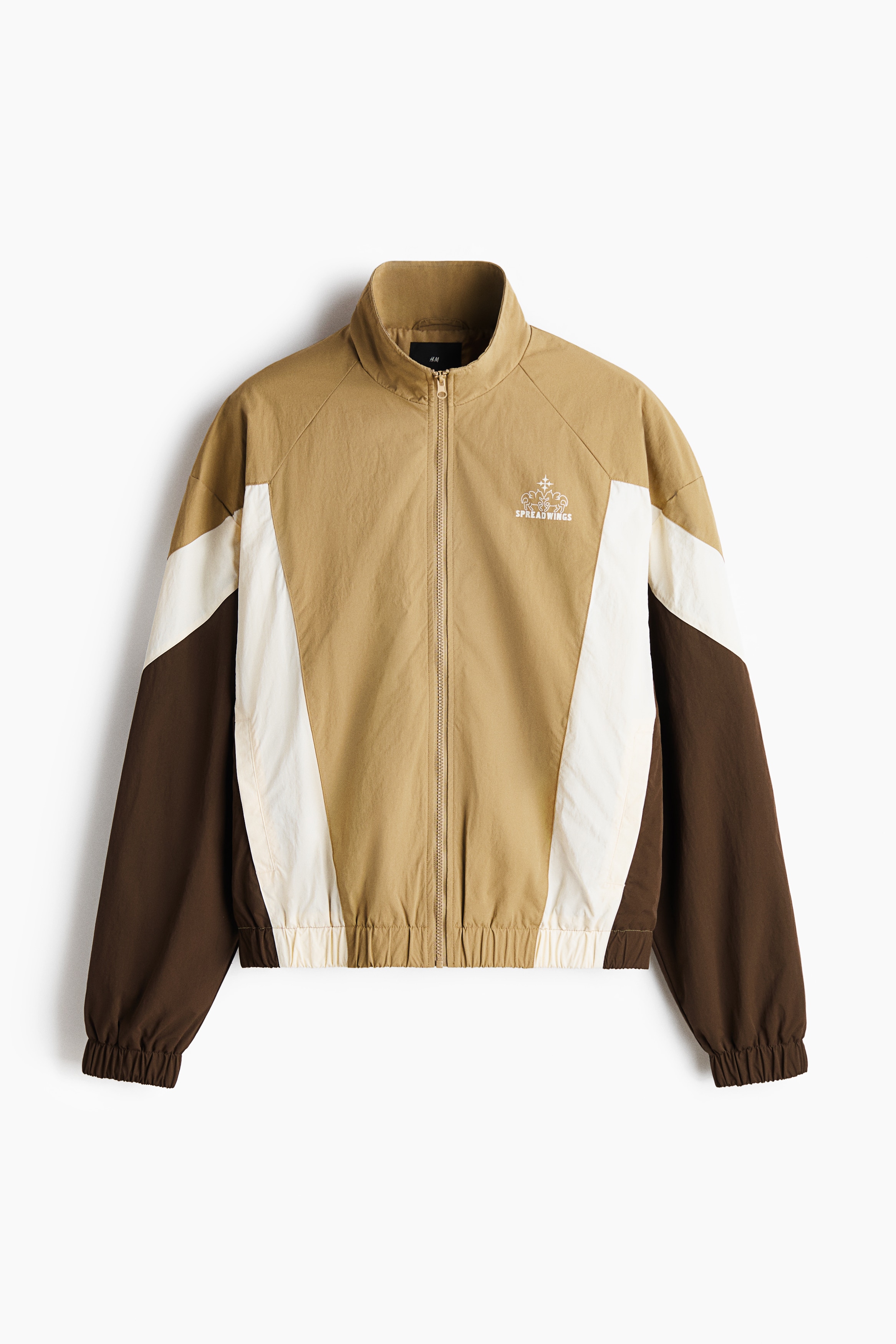 パッデッドウインドブレーカー - ベージュ／カラーブロック/ダークブルー／Spread Wings