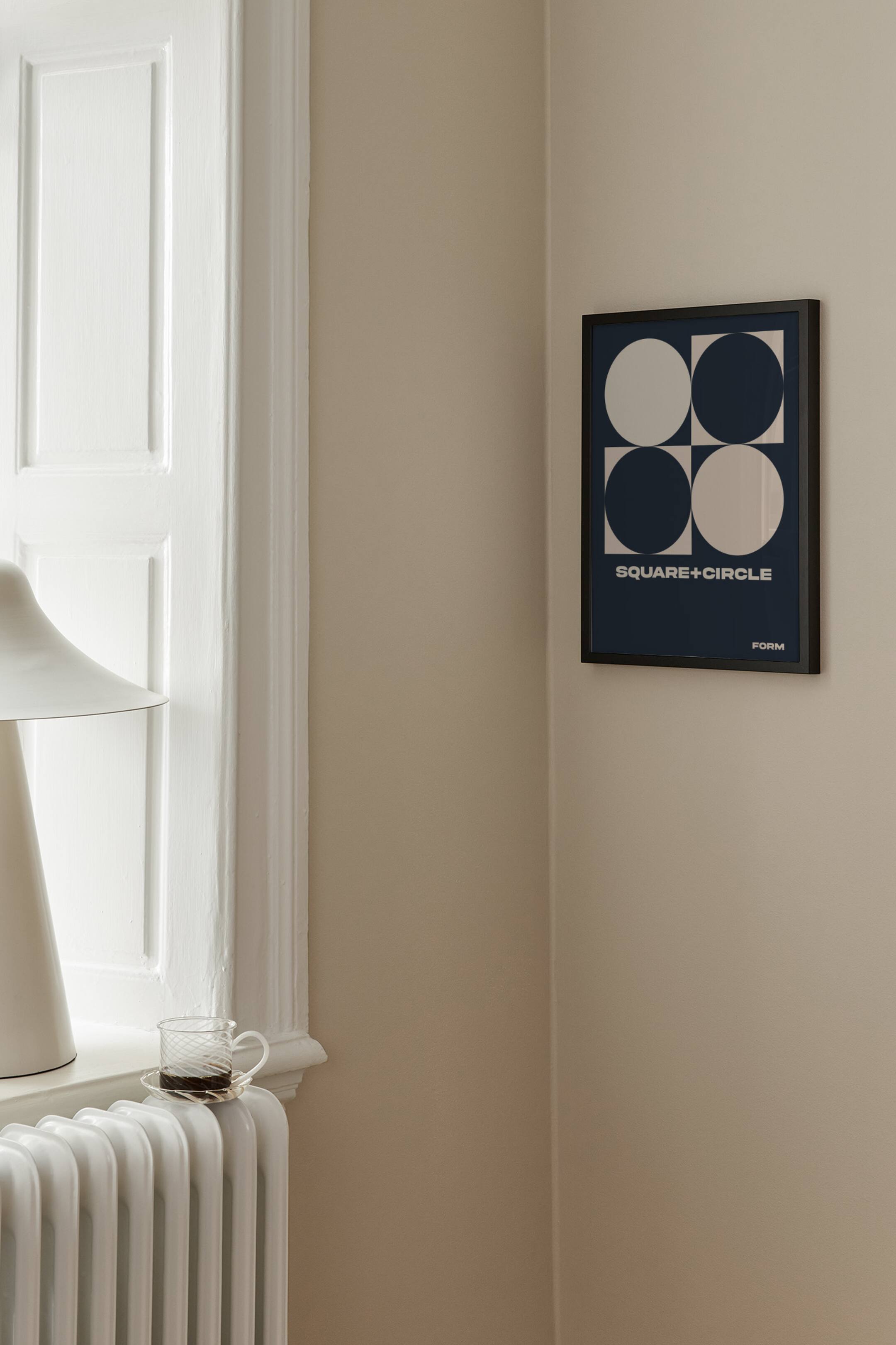Se større billede: Square Circle Plakat - Sort/beige - Postery - Home All | H&M DK 1