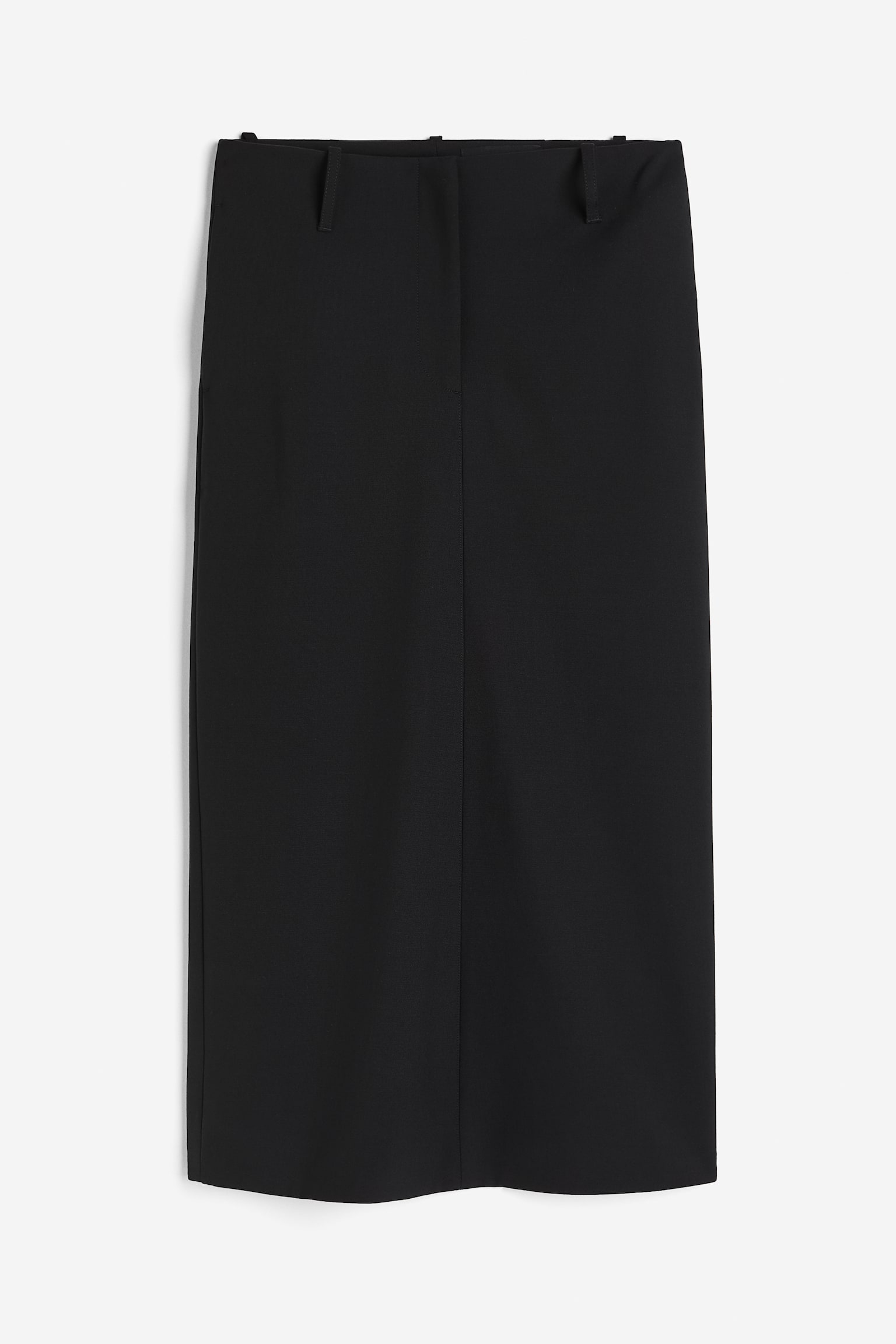 Wool-blend pencil skirt - Midnight black - 1