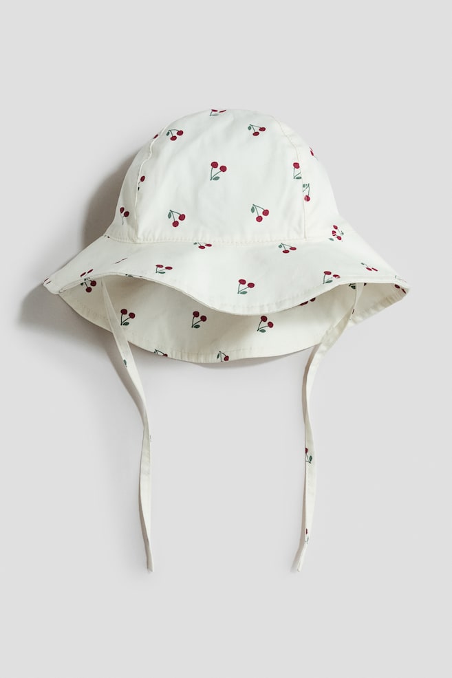 Solhat - Hvid/Kirsebær/Rosa/Blomstret - 1