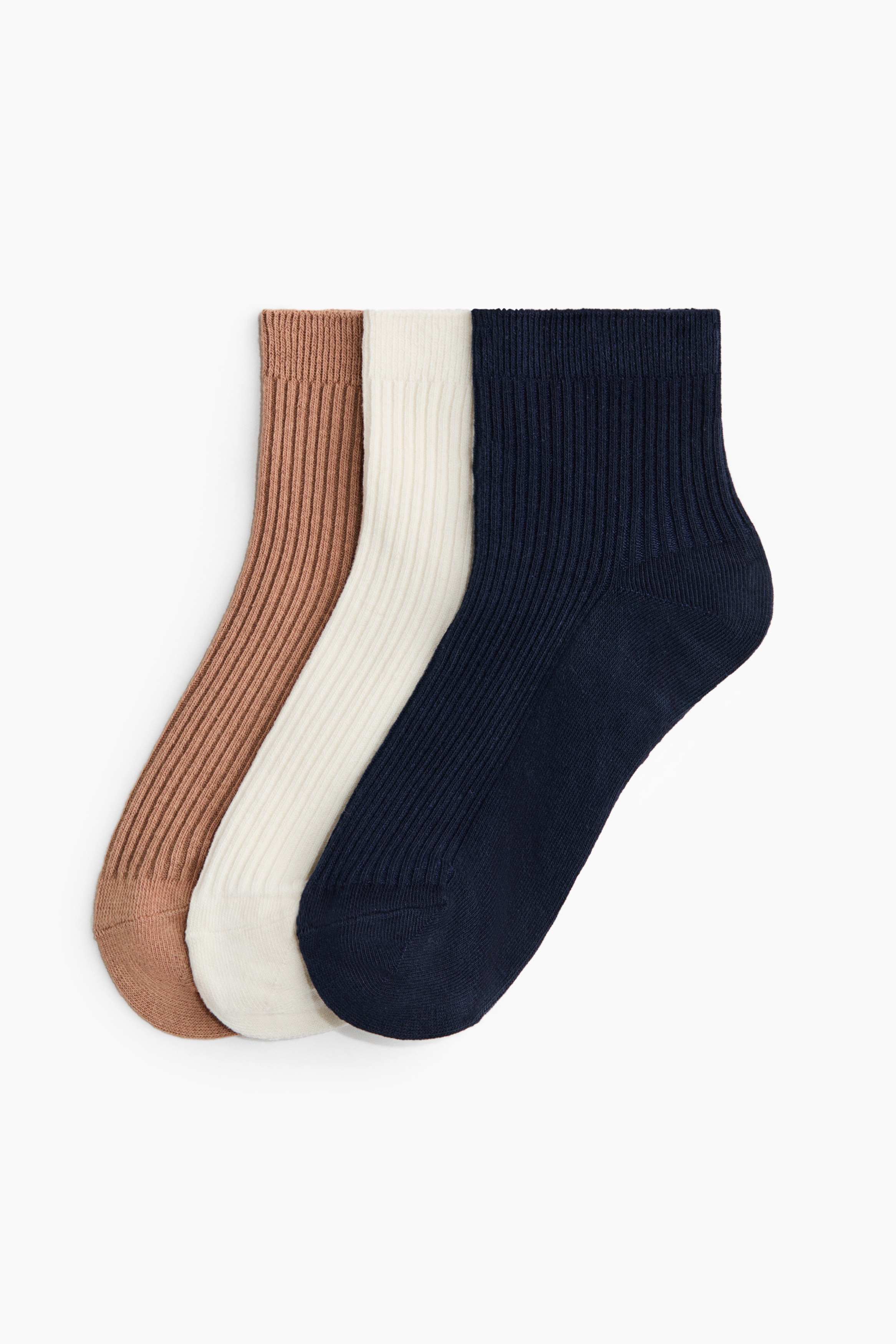 Pack de 3 calcetines tobilleros en punto de canaléAuxiliar