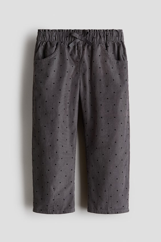 Детские брюки H&M Patterned Corduroy, цвет: Тёмный серый
