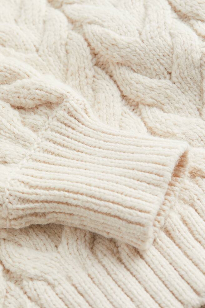 Cable-knit jumper - Cream/Blue - 5