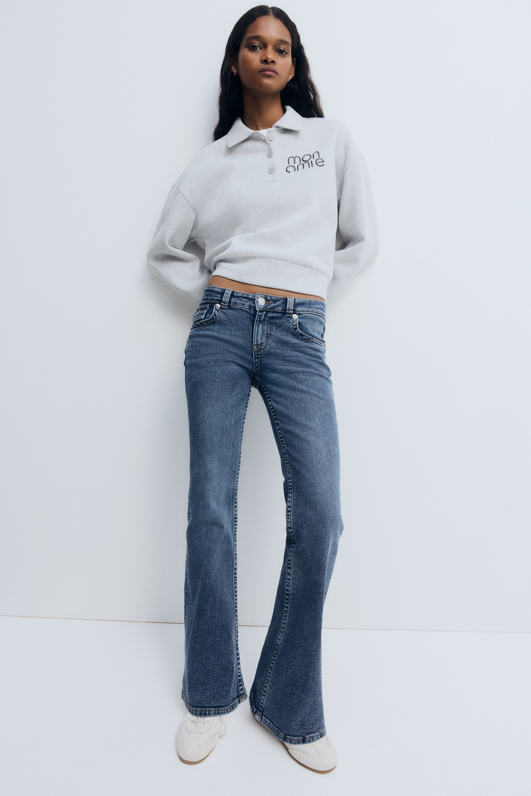 Zobrazit větší obrázek: Flared Low Jeans - Denim blue - ŽENY | H&M CZ 3