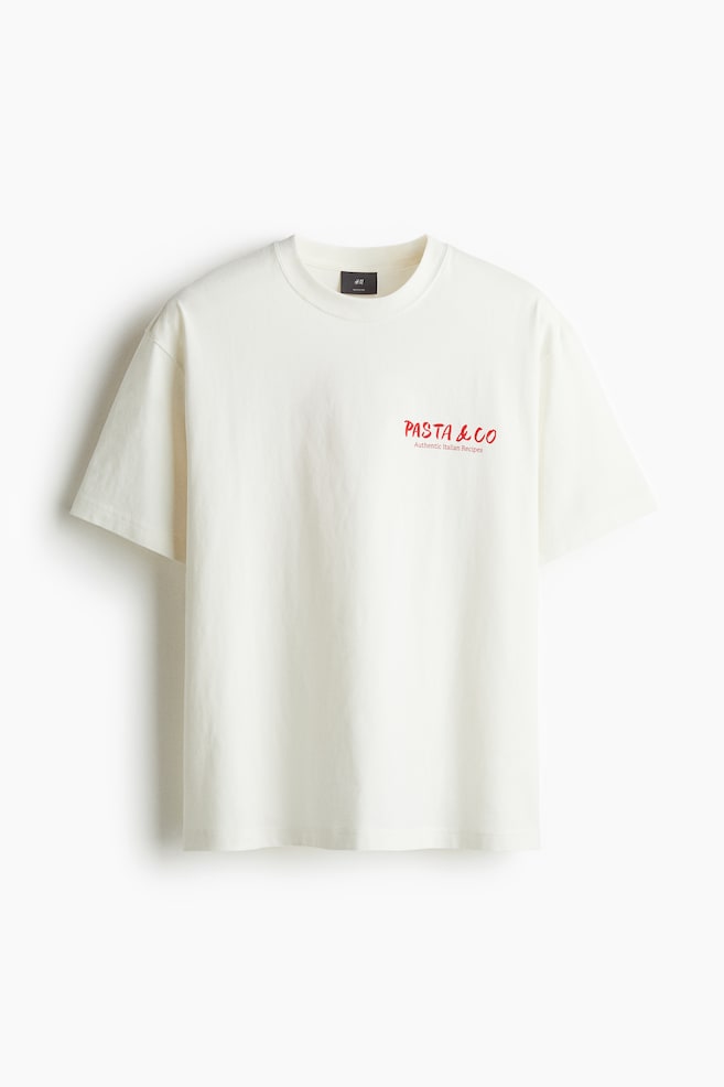 Loose Fit Printed T-shirt - White/Pasta/White/Only Getting Started/Black/Spring Rally/Black/Phys. Ed. Class/Brown/Sierra Crest Motors/White/Red Rock/Black/Campioni Del Mondo/Black/Nothing Beats a Good/White/Florida/Brown/Street Hoops/White/Landry's/Dark turquoise/Allotment/Light blue/Le Club Bleu/Gray melange/World Champs/Light blue/Vignaud - 1