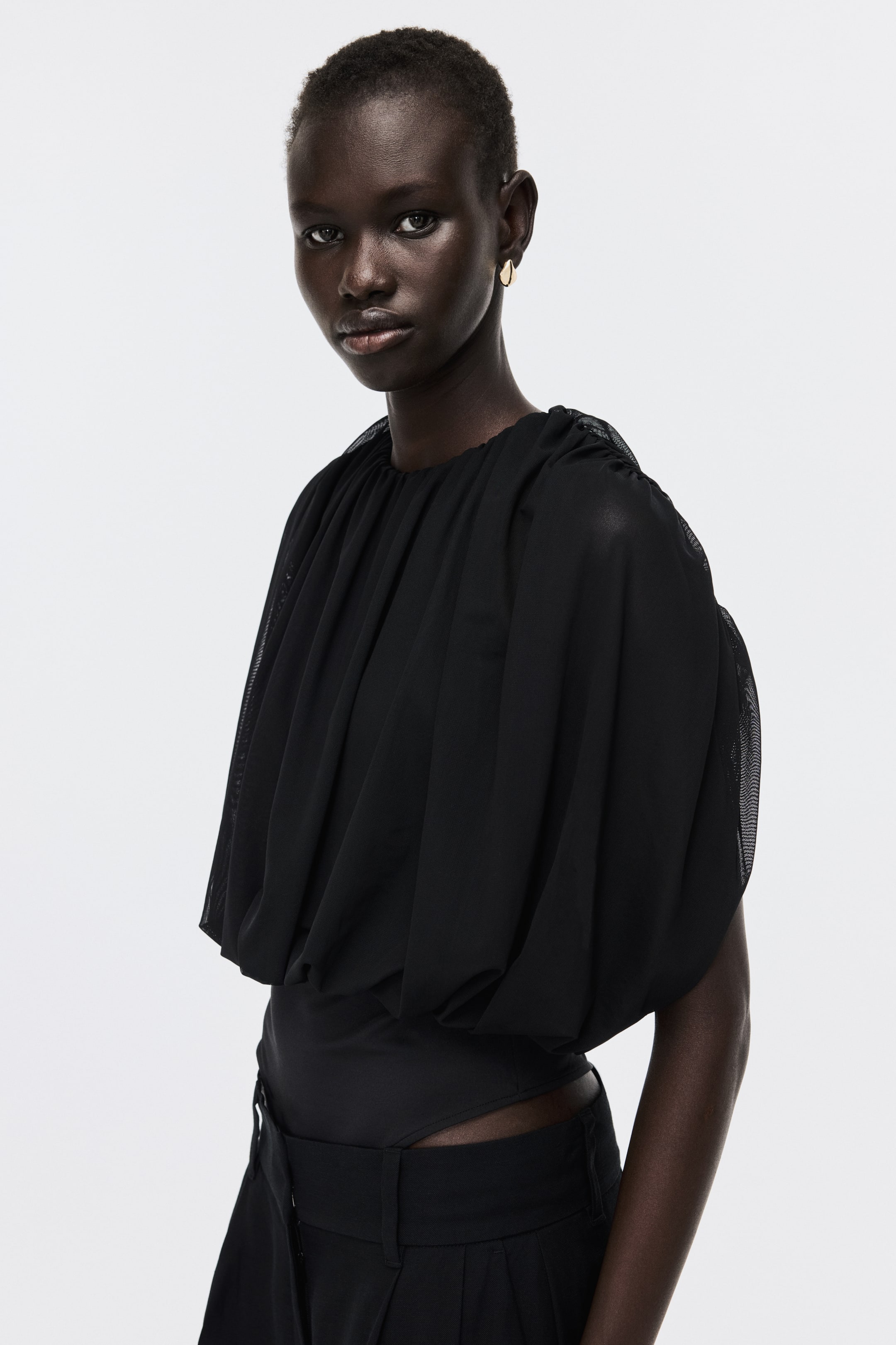 Grotere afbeelding bekijken: Gedrapeerde stringbody - Zwart - DAMES | H&M NL 3