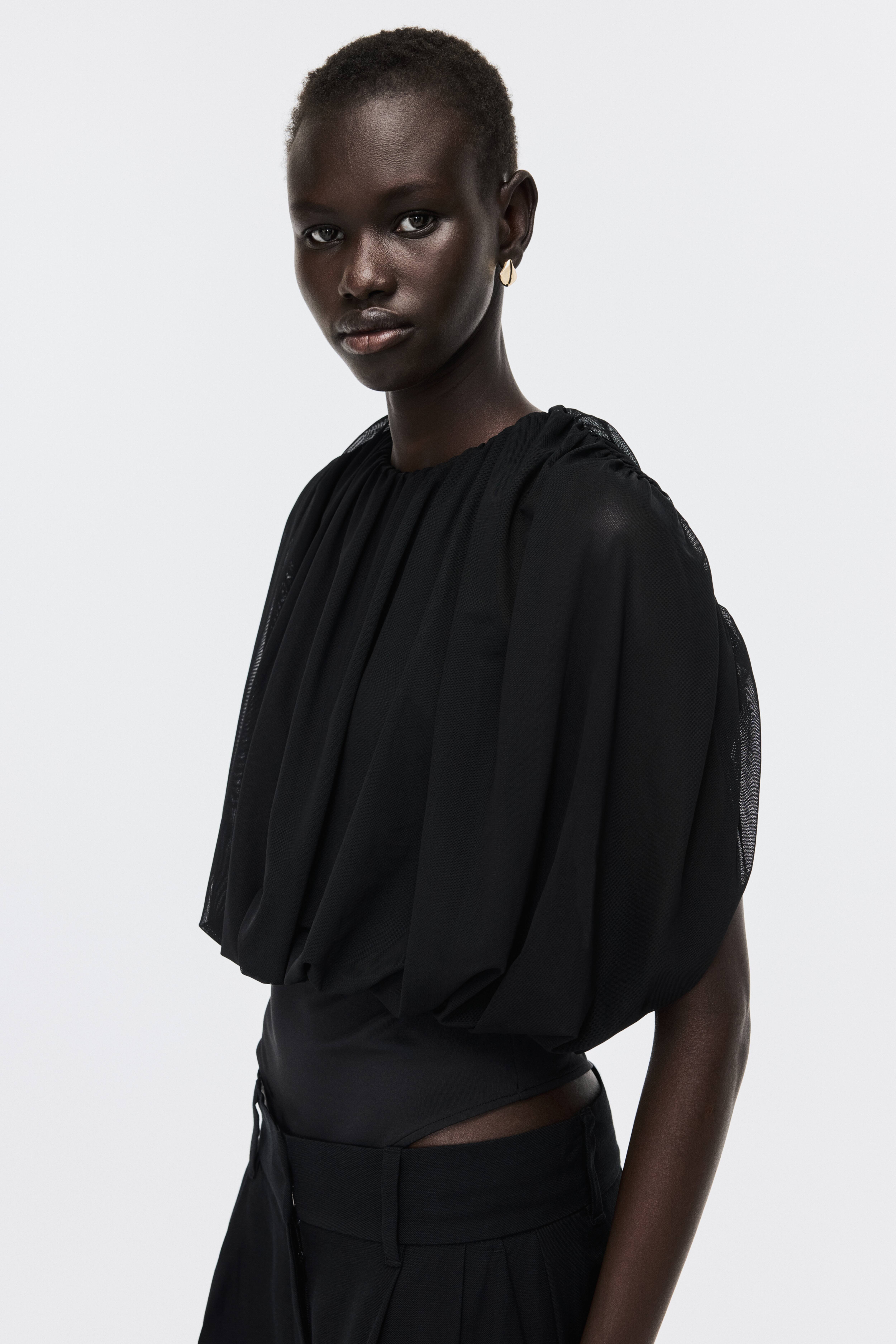 Maillot Tanga à effet drapé