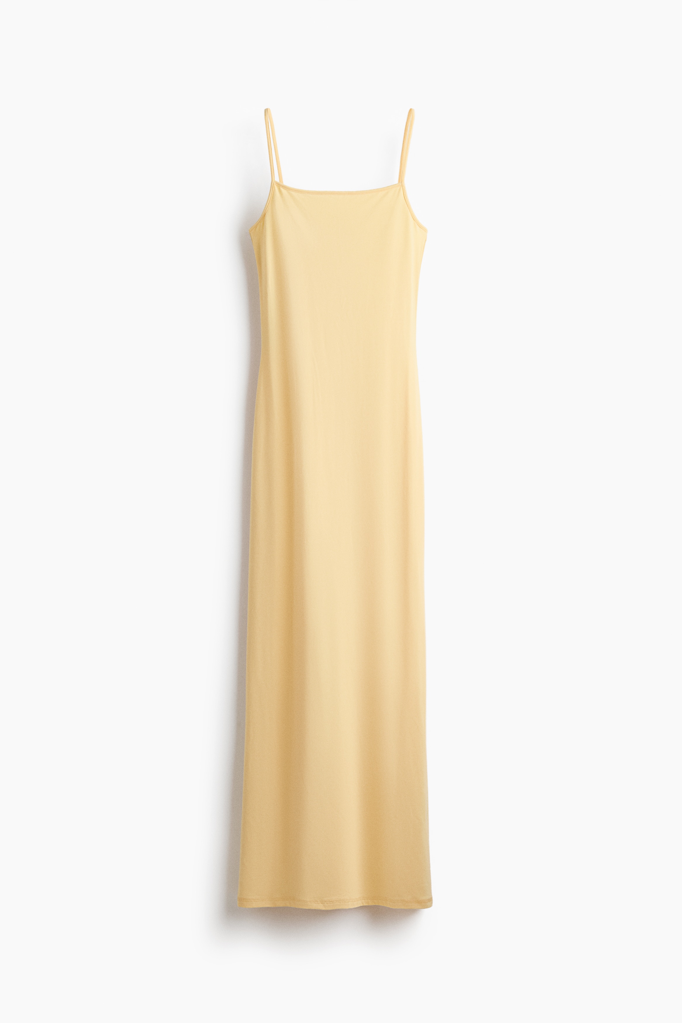 Maxi Strappy Dress - Light yellow/Dark brown/Pigeon blue