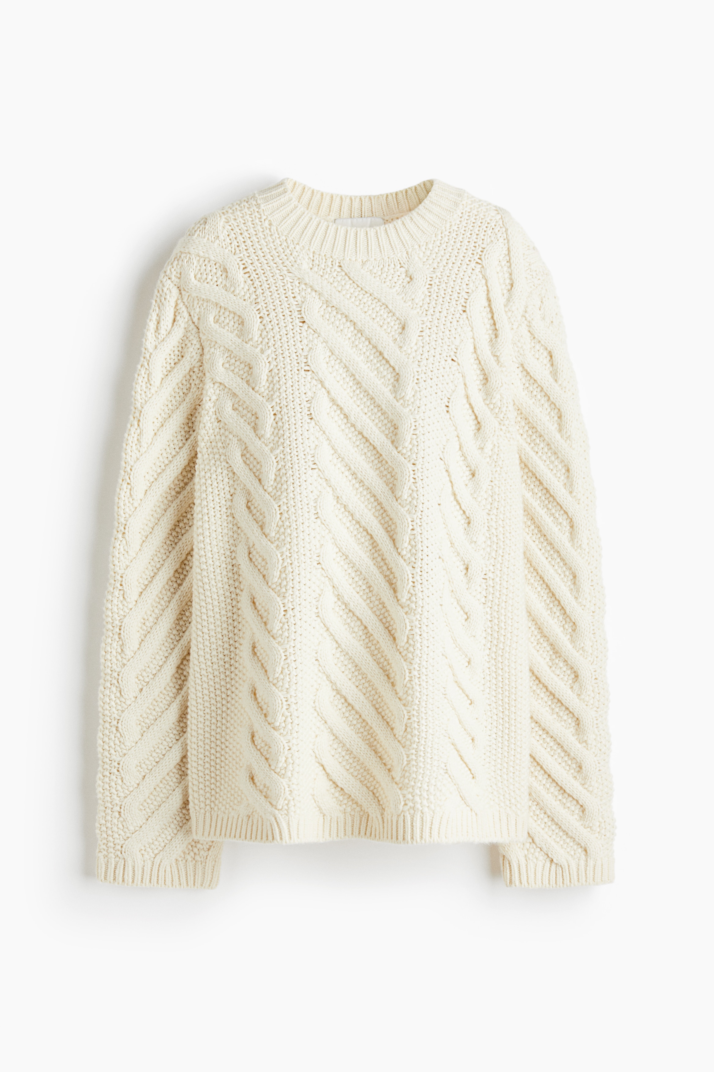 울 블렌드 스웨터 - 크림