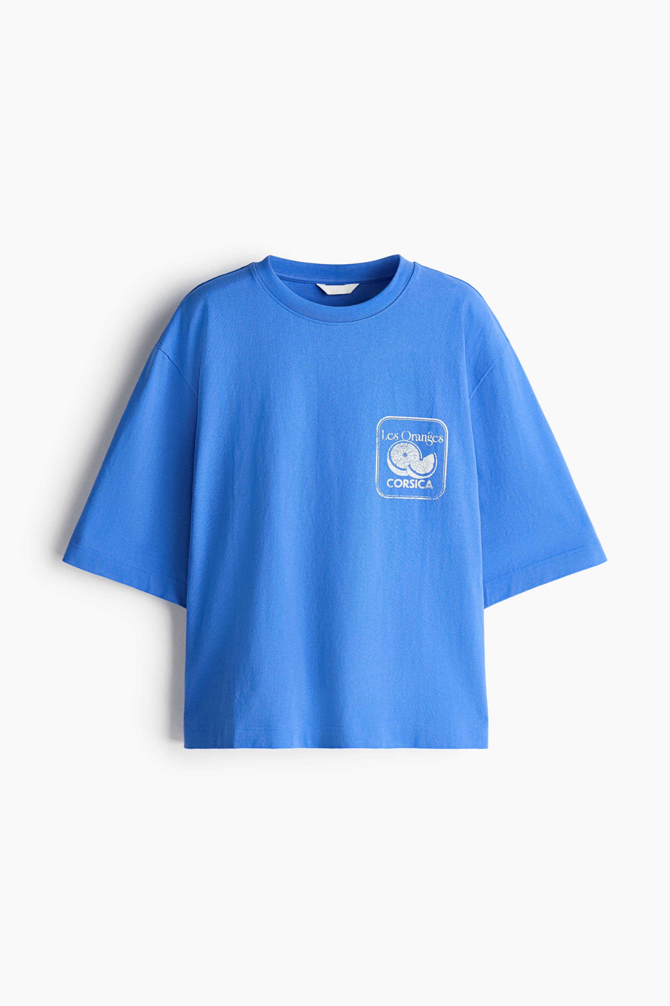 Oversized cotton T-shirt - Blue/Oranges/Yellow/Oranges/Red/Striped/Red/Dark blue/Bellavista