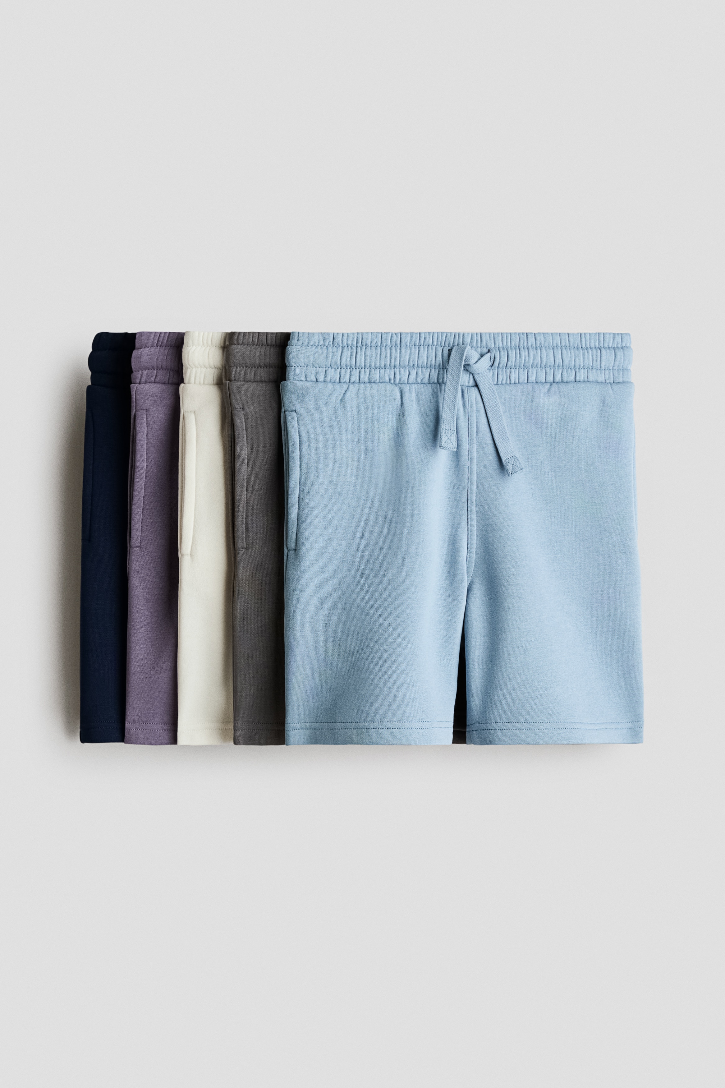 H & M - 5er-Pack Knielange Sweatshorts - Blau - Kinder