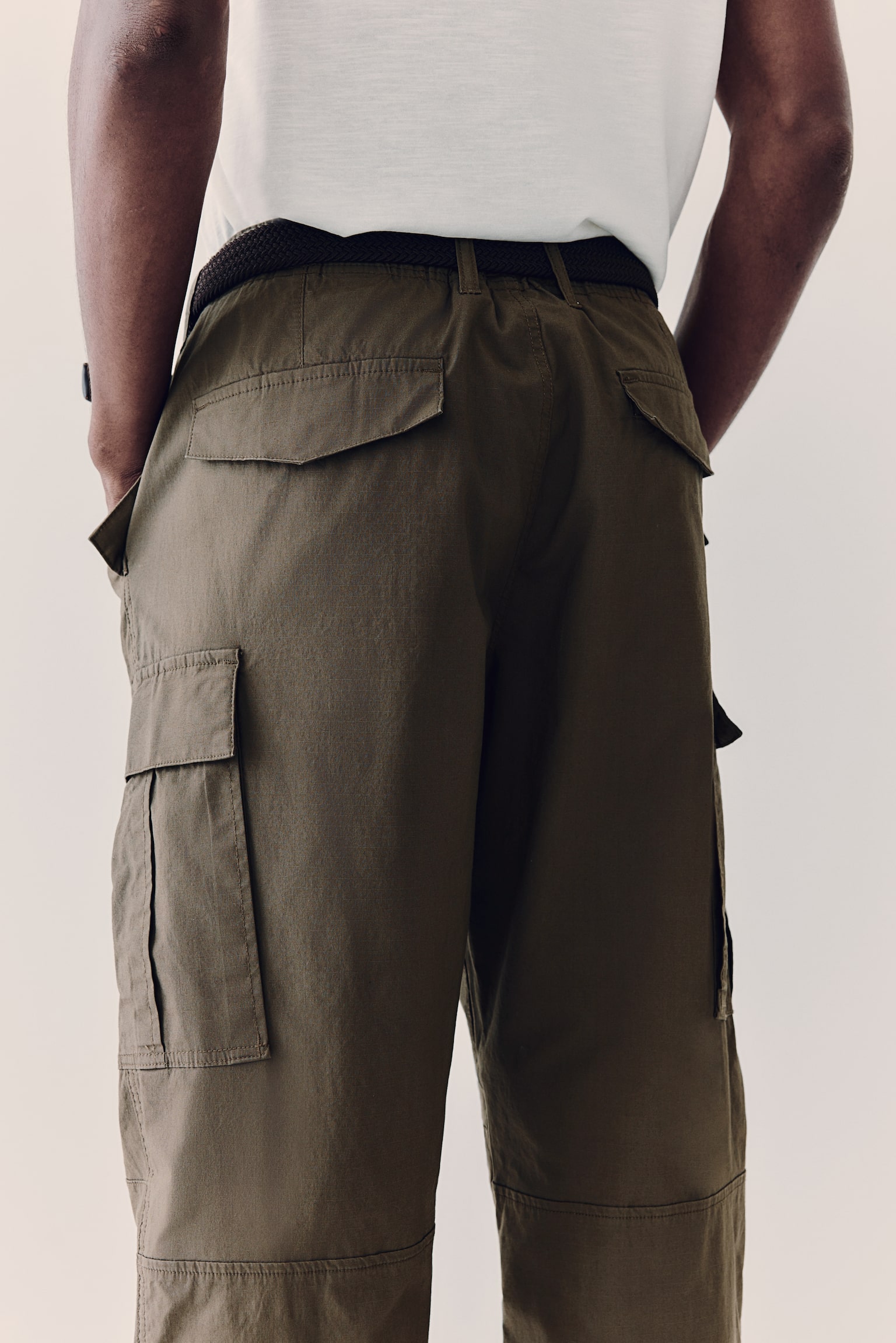 Regular Fit Ripstop cargo trousers - Khaki green/Black/Light beige/Dark grey/Khaki green/Patterned - 5